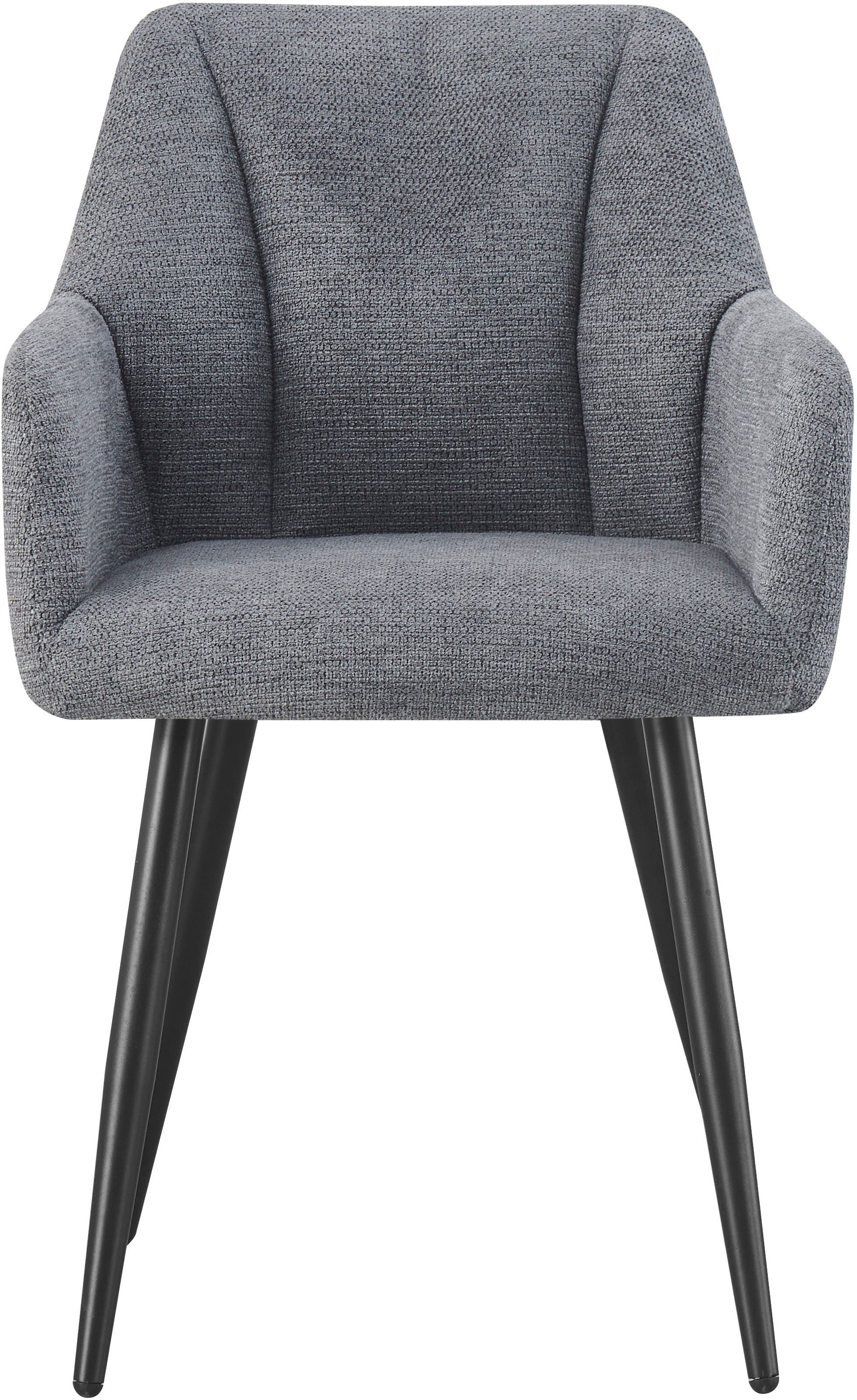 Home affaire Esszimmerstuhl »MILTON, 2er Set, mit Metallgestell in matt schwarz« (Set) 2 Stk.in verschiedenen Farben, Belsatbarkeit pro Stuhl 120 kg, mit Griffloch