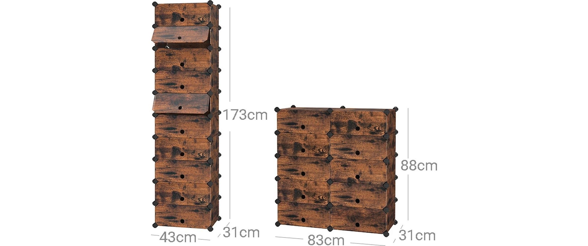 SONGMICS Étagère à chaussures »mit 10 Ablagen 31 x 173 cm«