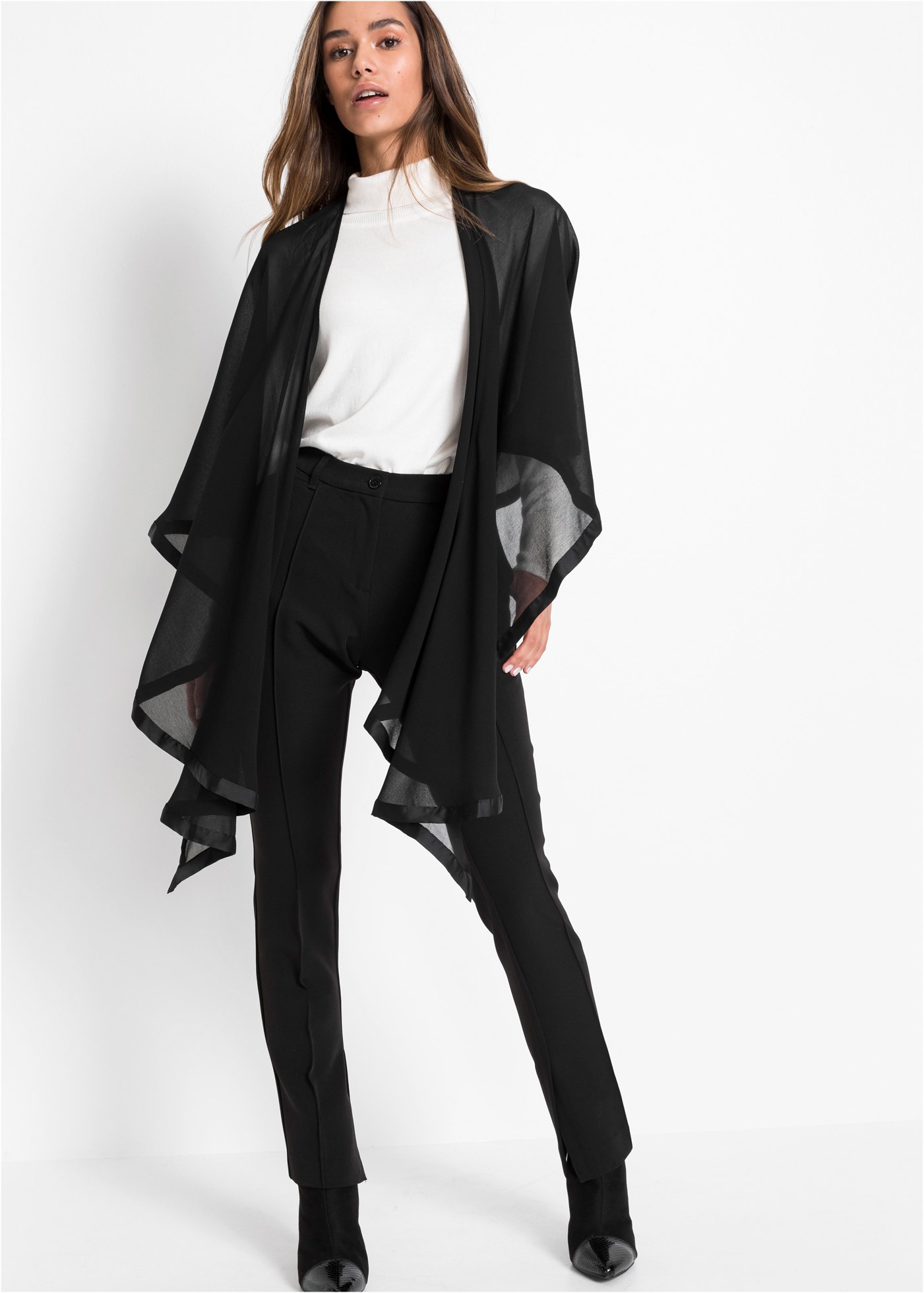 bonprix Schal "Poncho-Schal" leicht durchscheinend, lässiger Überwurf, Poncho-Schal, Stola