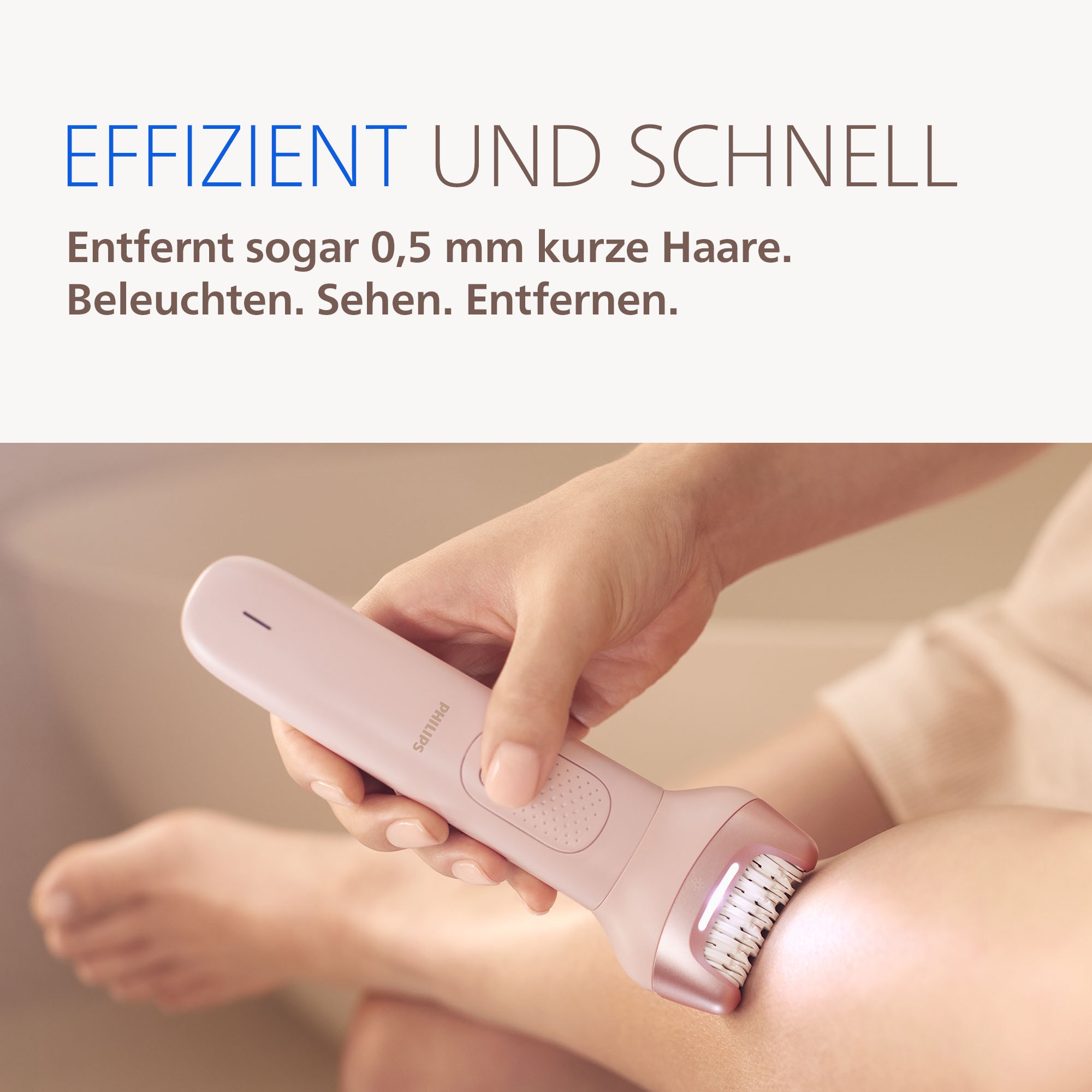 Philips Épilateur »Series 9000 BRE718/00« 5 cuis Aufsätze nass und trocken verwendbar, mit 2 Geschwindigkeitsstufen