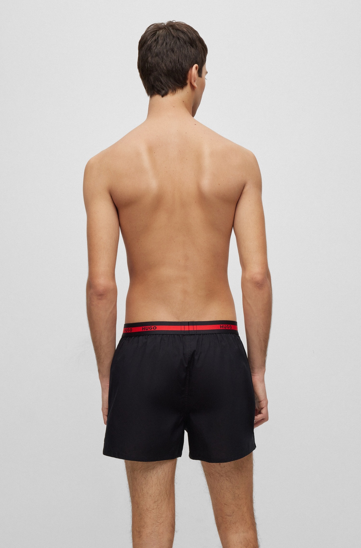 HUGO Underwear Boxershorts »WOVEN BOXER TWINPACK«, mit Hugo Logo-Elastikbund