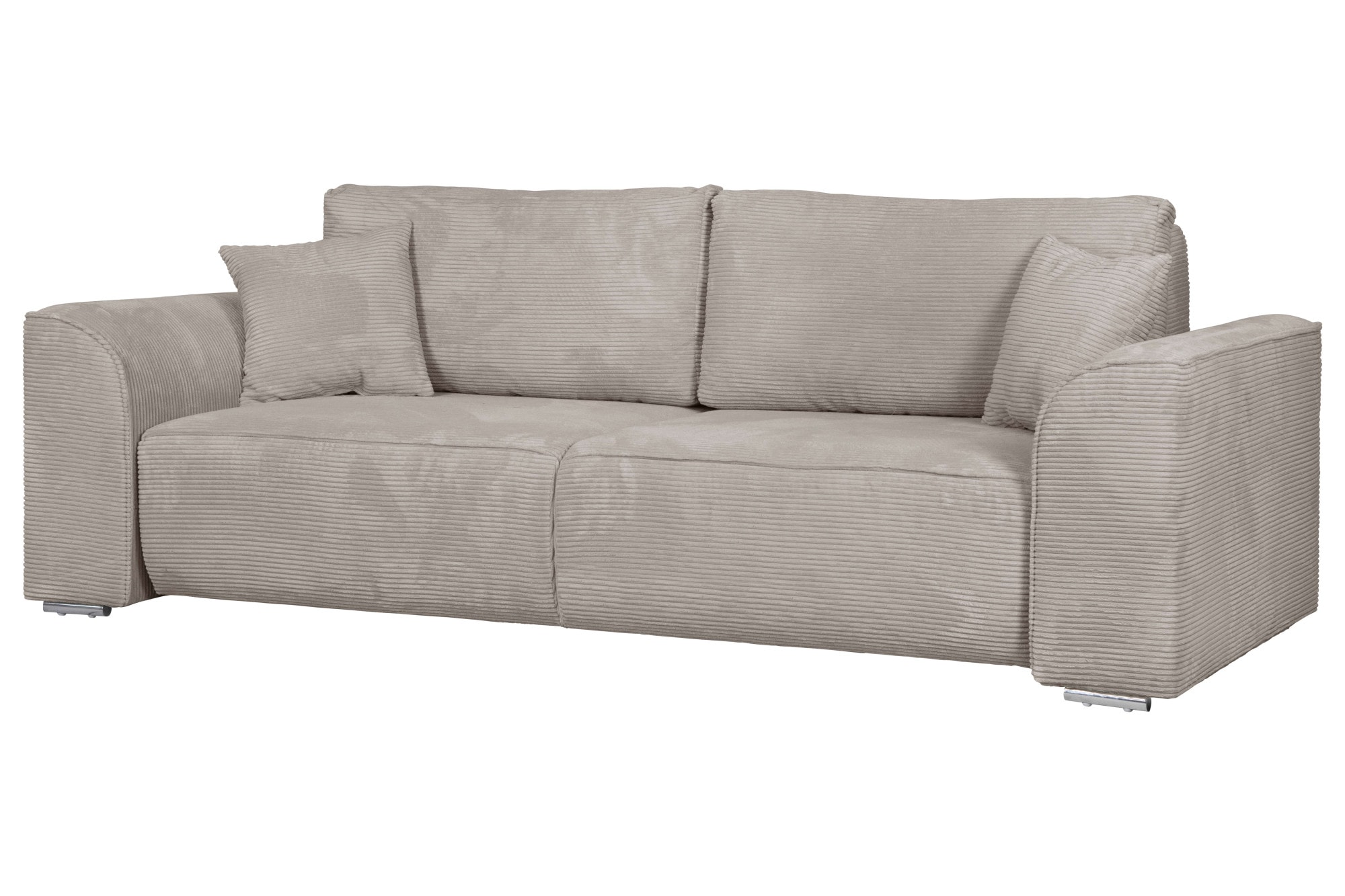 GOODproduct 3-Sitzer »BEATRICE, B: 250 cm - wahlweise mit Bettfunktion« u. Bettkasten, incl. 2 Zierkissen