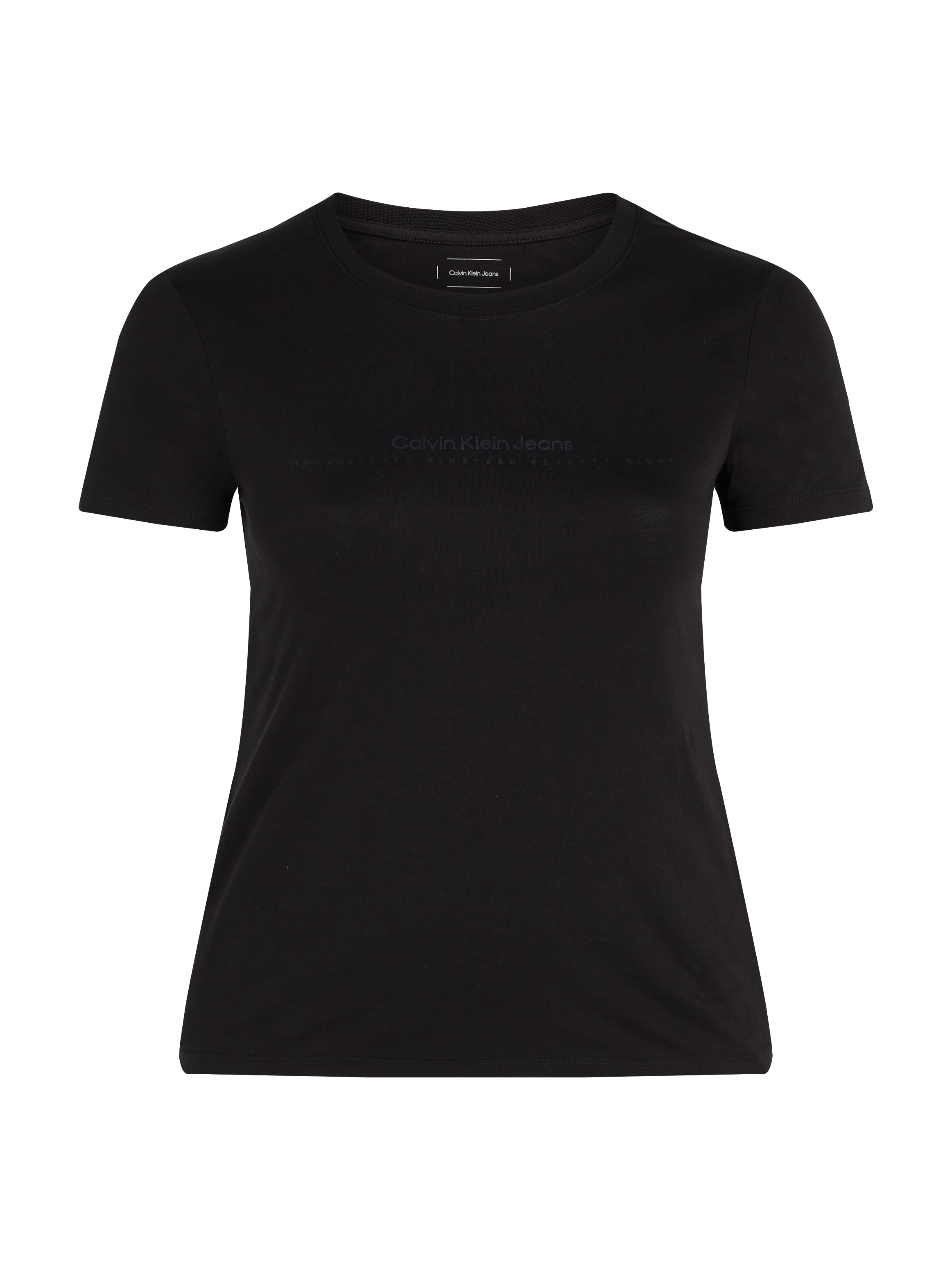 Calvin Klein Jeans Plus T-Shirt »PLUS INSTIT GRAPHIC SLIM TEE«, in grossen Grössen, Logoschriftzug