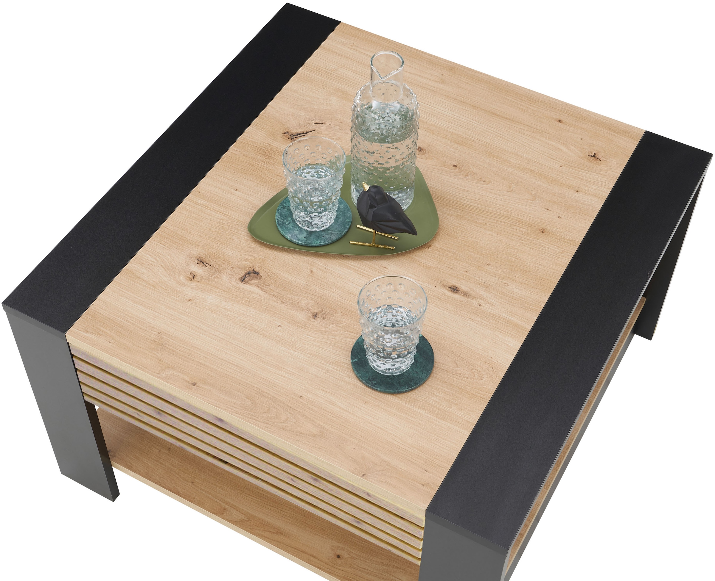 Stolkom Table basse »Feli Couchtisch B/H/T 70x42x70 cm« 1 cuis tlg. MDF, fest verleimten Stäbchen