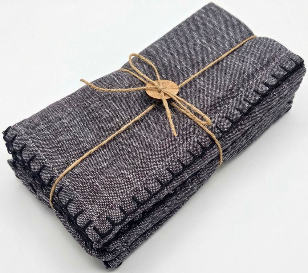 Home affaire Serviettenhalter »Serviette in grau 6erSet«