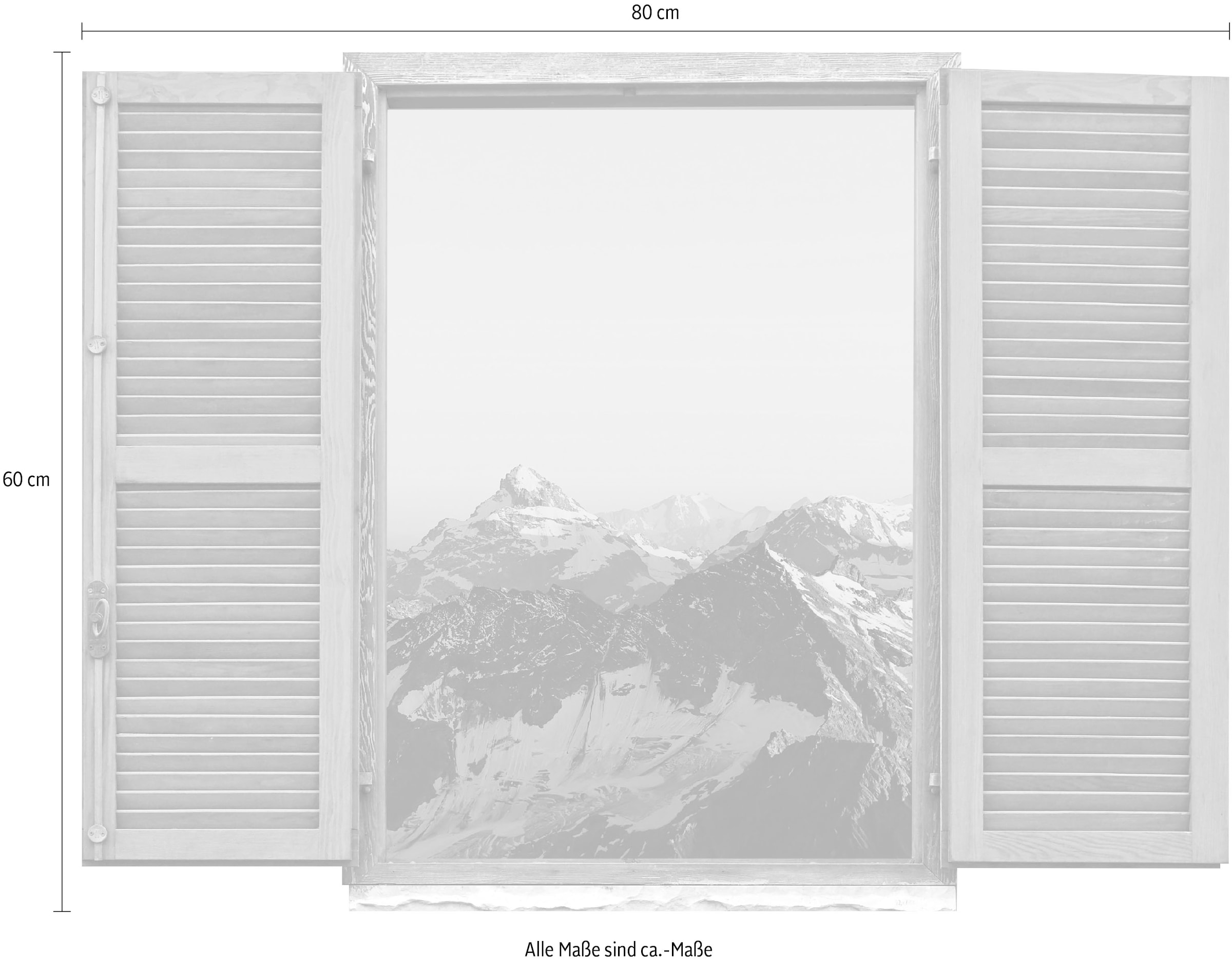 queence Autocollant mural »Berge« Wandsticker, Wandbild, selbstklebend, 3D, Fenster