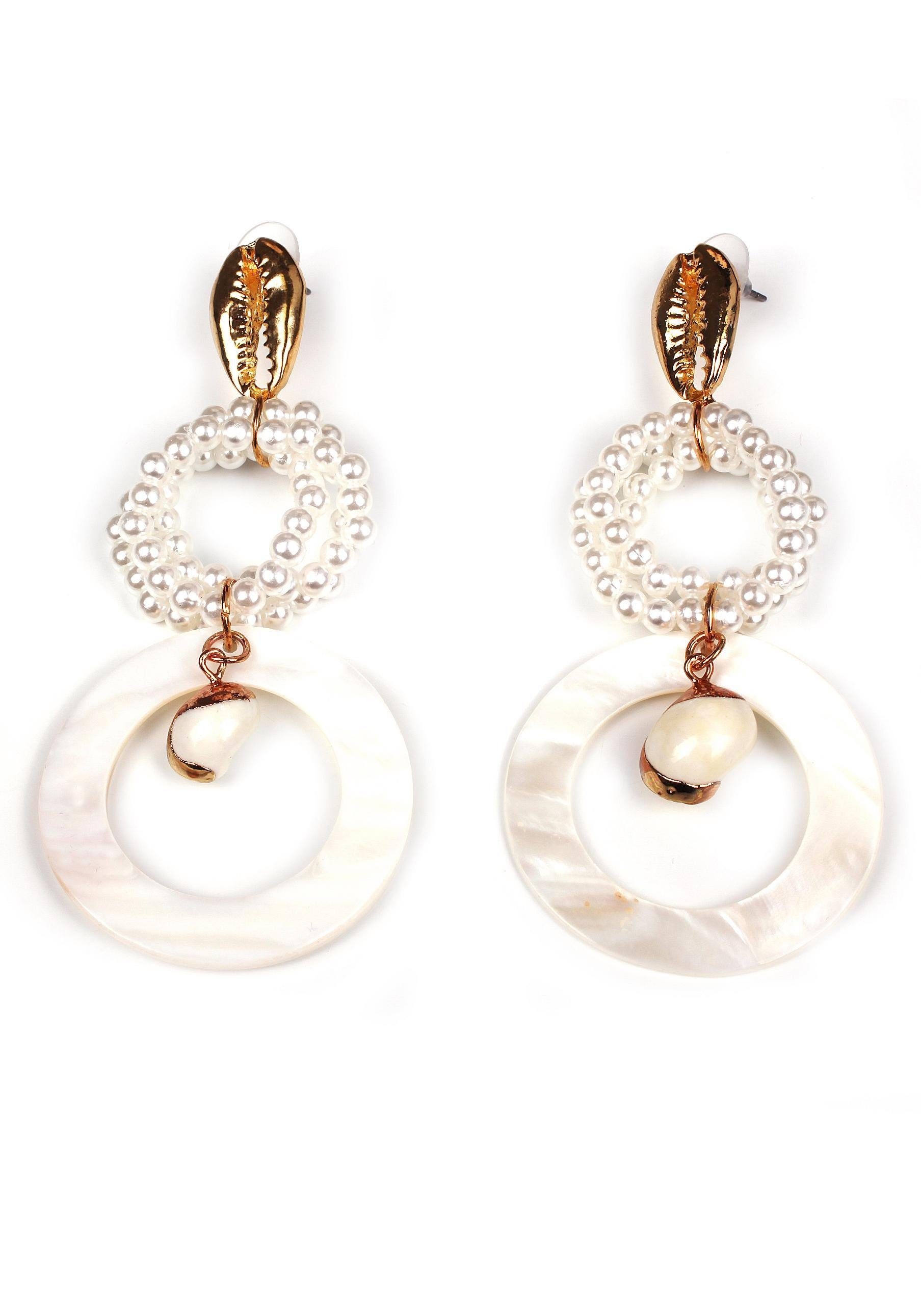 Paar Ohrstecker »runde Details, edel«