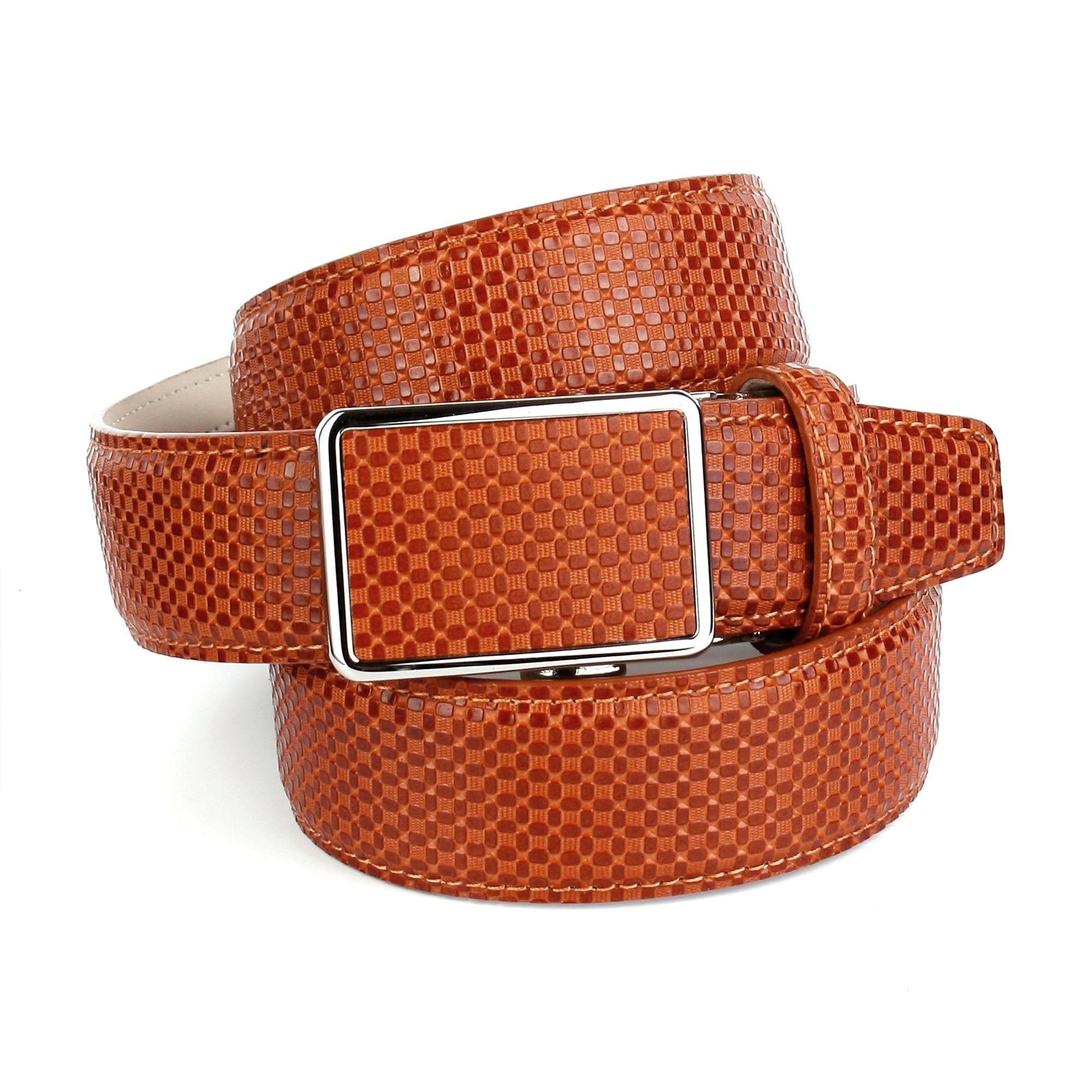 Image of Anthoni Crown Ledergürtel, mit Kreuzmuster in Cognac bei Ackermann Versand Schweiz