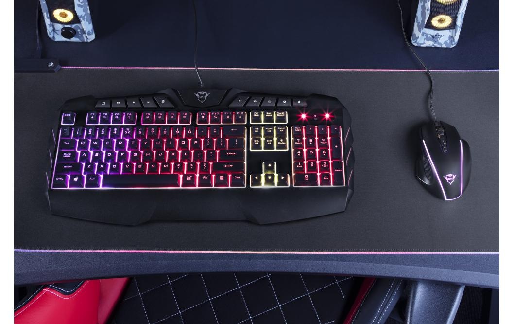Trust Gaming-Tastatur »GXT 881 ODYSS QWERTZ (CH) Layout«, (Ziffernblock)
