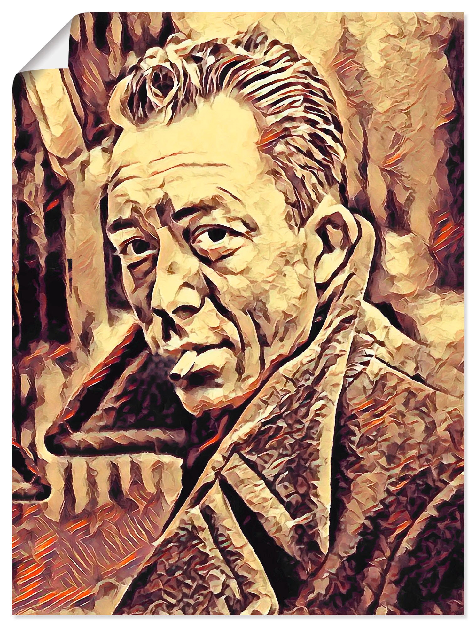 Image of Artland Wandbild »CAMUS !«, Mann, (1 St.), in vielen Grössen & Produktarten - Alubild / Outdoorbild für den Aussenbereich, Leinwandbild, Poster, Wandaufkleber / Wandtattoo auch für Badezimmer geeignet bei Ackermann Versand Schweiz