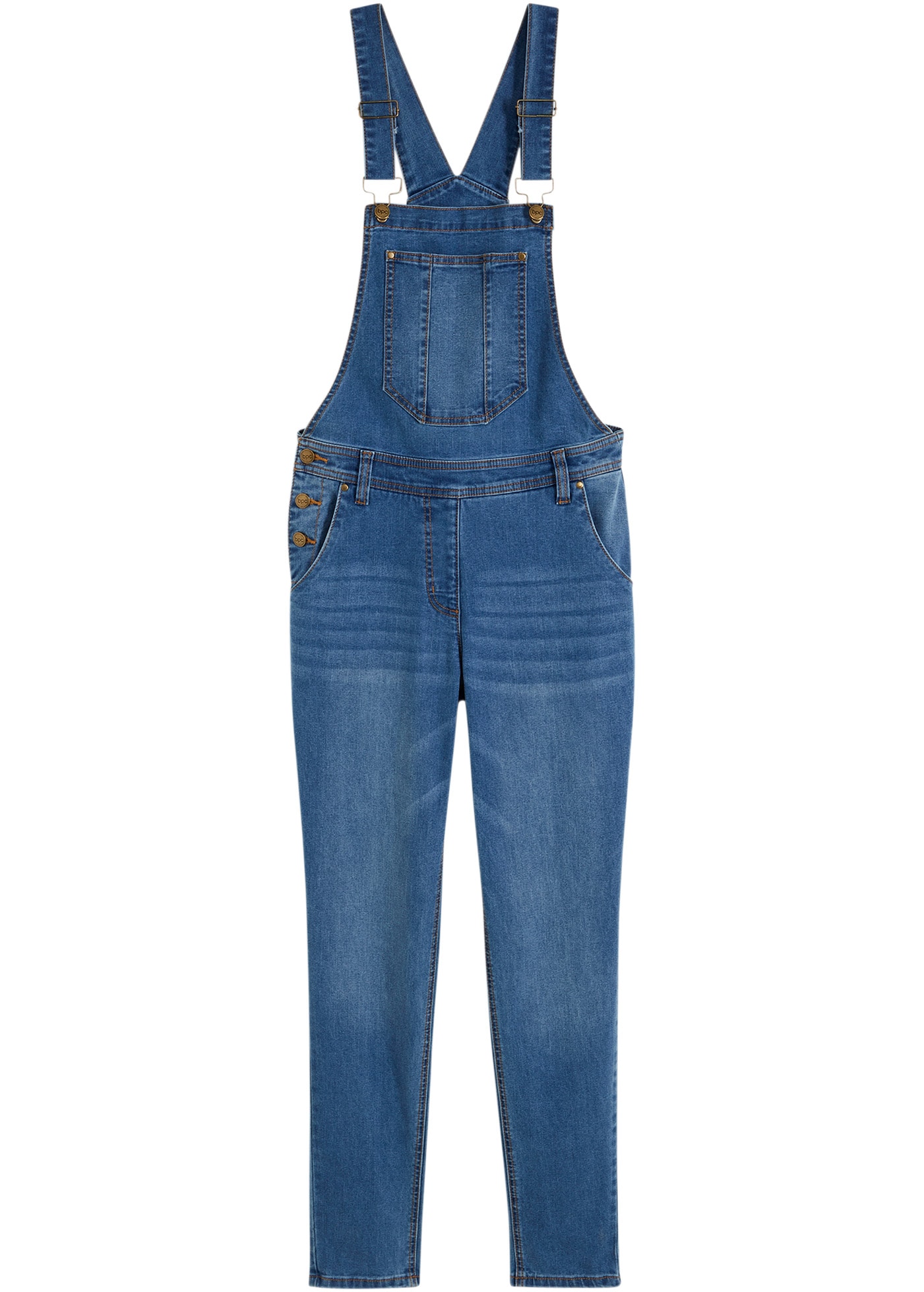 bonprix Salopette en jean lockerer loose fit, mit Elasthananteil