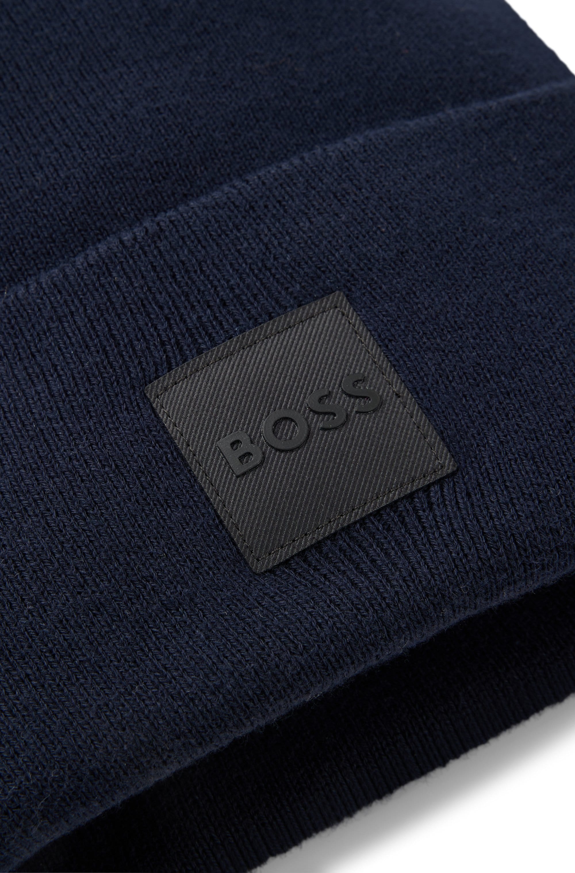 BOSS ORANGE Strickmütze »Fantastico_R_Hat«, mit BOSS-Aufnäher