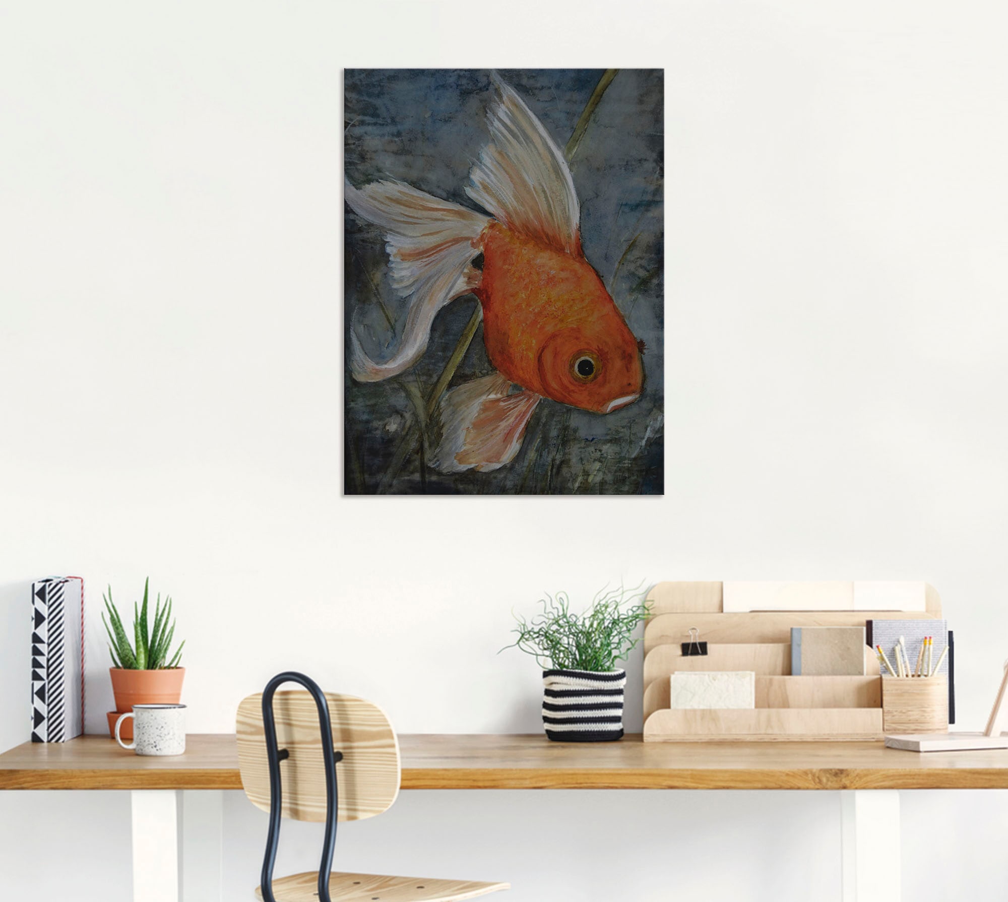 Artland Alu-Dibond-Druck »Feng Shui - Goldfisch«, Wassertiere, (1 St.), für Innen- und Aussenbereich geeignet, Outdoorbild