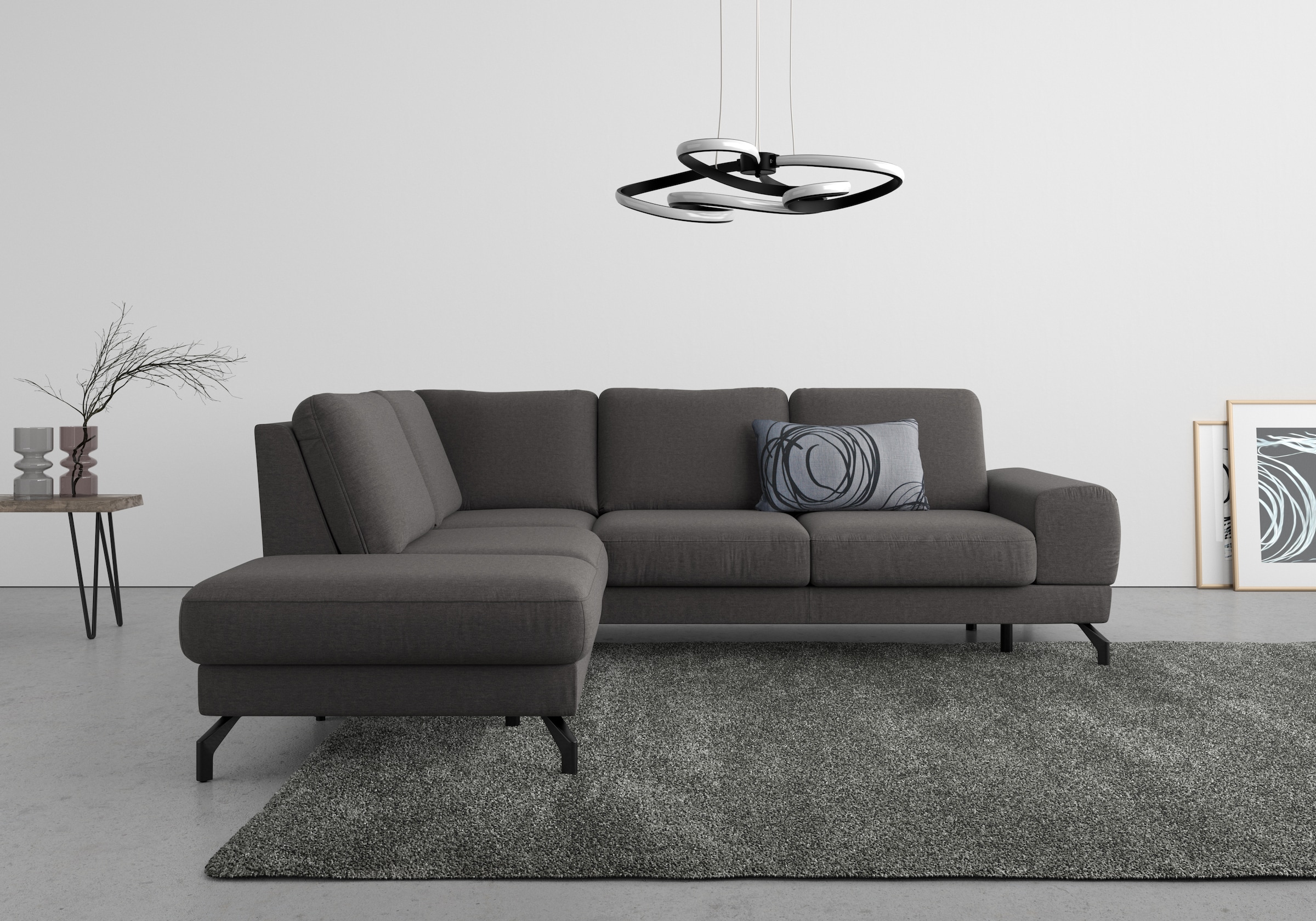 sit&more Ecksofa »Cinturo L-Form« inklusive Sitztiefenverstellung und Federkern, Sitzhöhe 45 cm