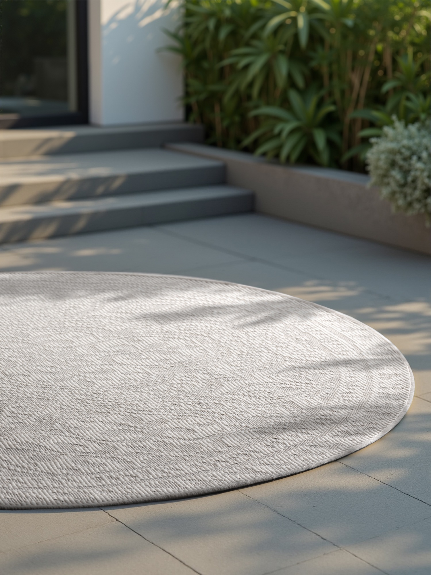 HANSE Home Tapis d'extérieur »Rosel Wendetppich« Rond 5 mm Höhe In und Outdoor, Flachgewebe, wetterfest, pflegeleicht, robust