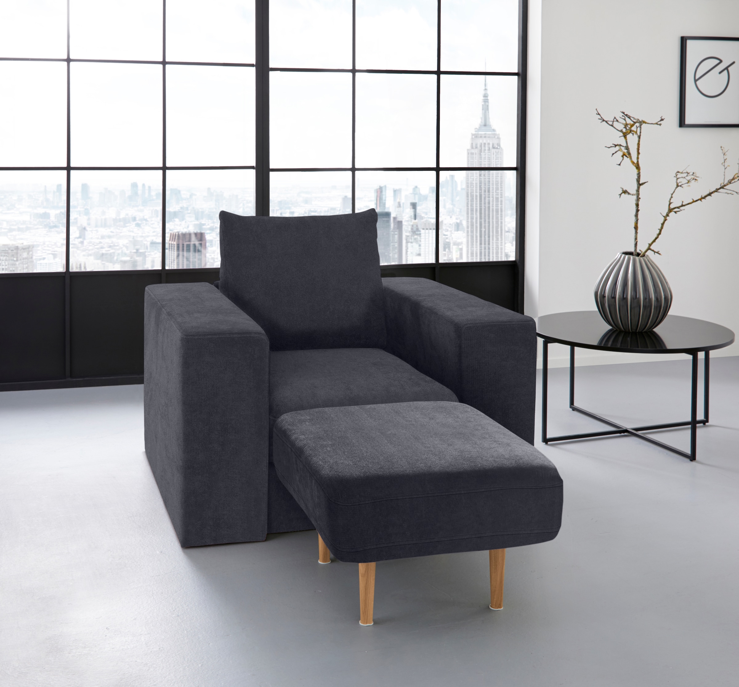 LOOKS by Wolfgang Joop Sessel »Looksv«, Verwandlungssessel: aus Sessel wird Sessel mit Hocker