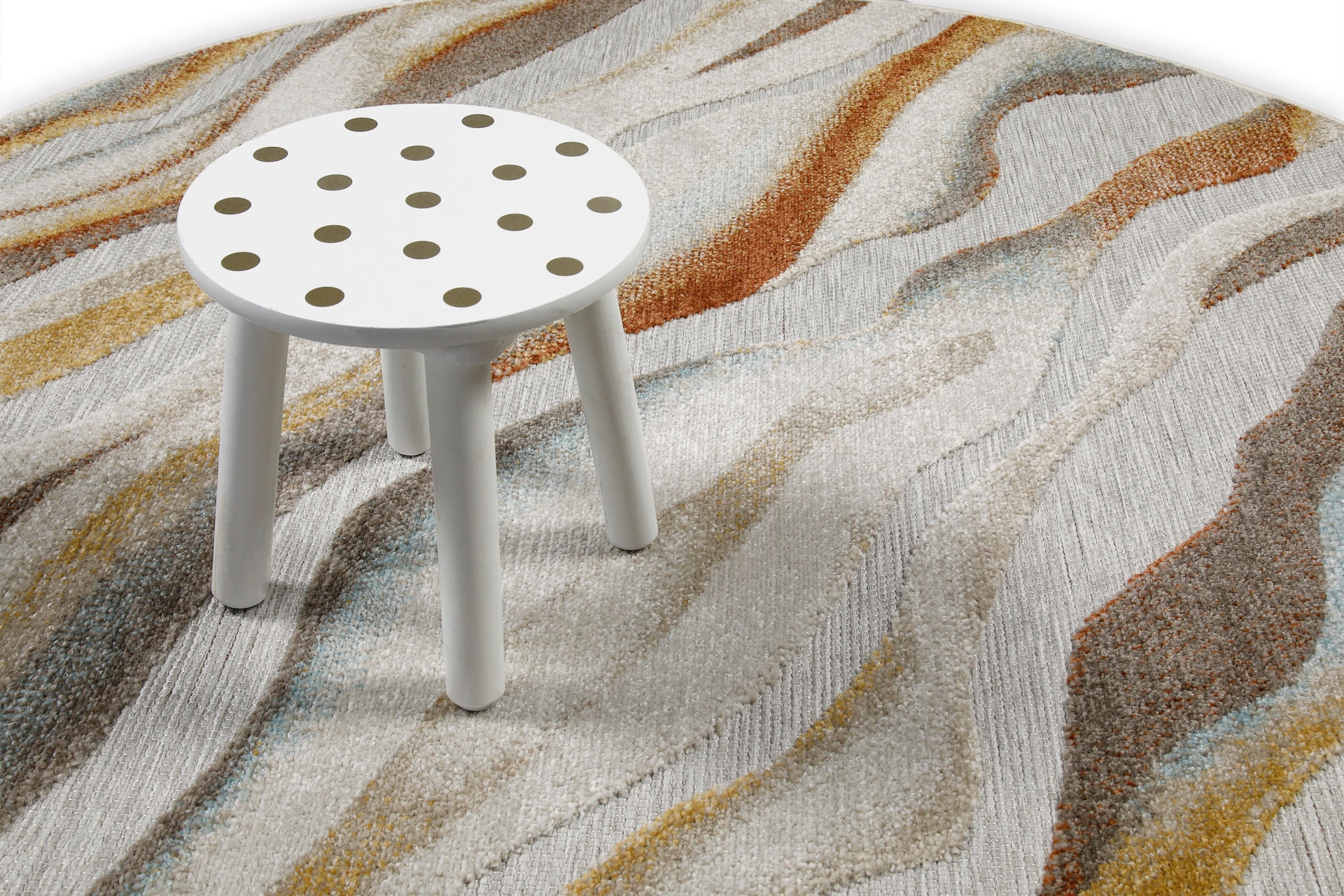 Wecon home Outdoorteppich »Creek« rund 5 mm Höhe für Innen & Aussen, strapazierfähig, pflegeleicht, Hoch-Tief Effekt