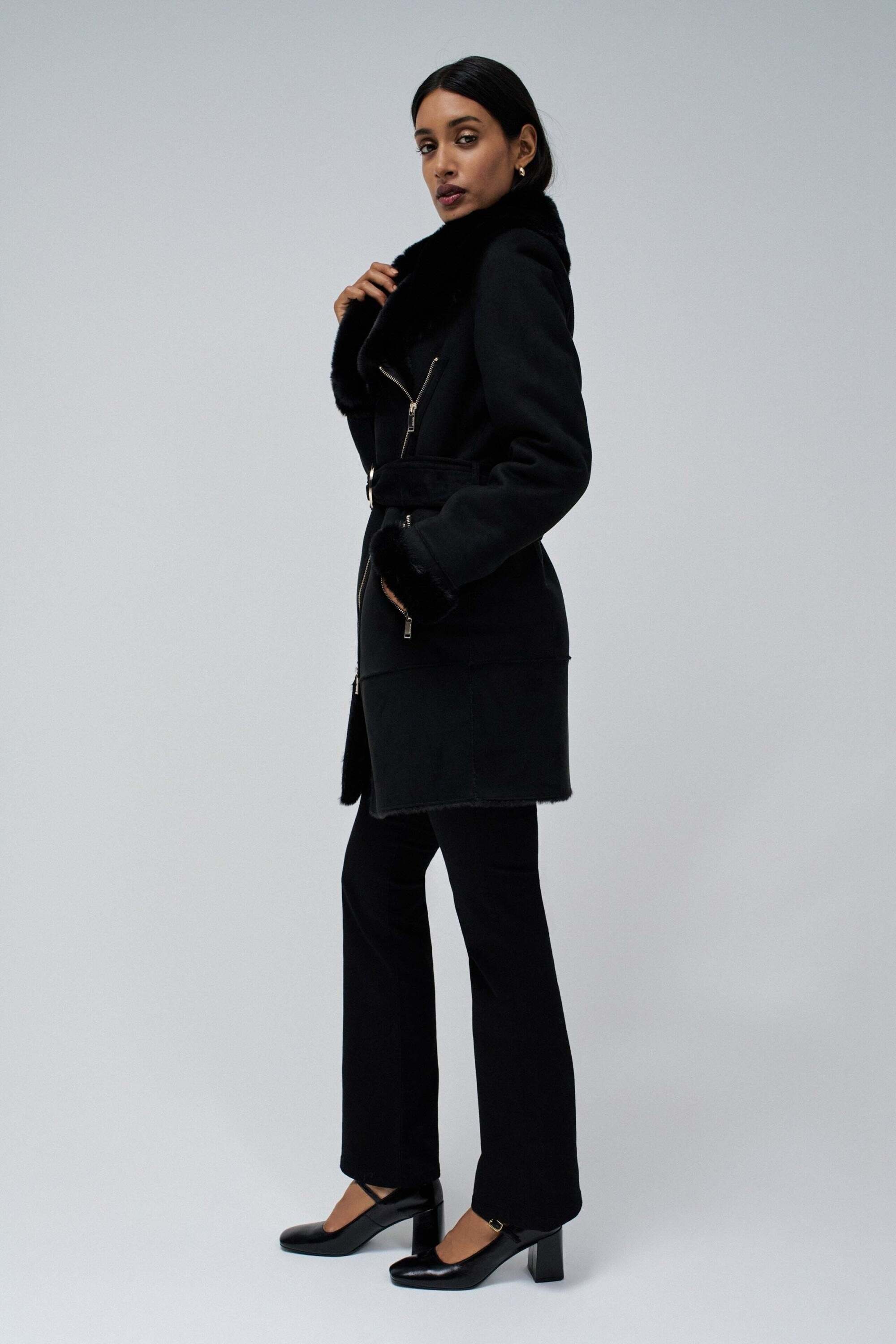 Salsa Veste d'hiver »Salsa Jeans Wintermantel Long Shearling Coat«