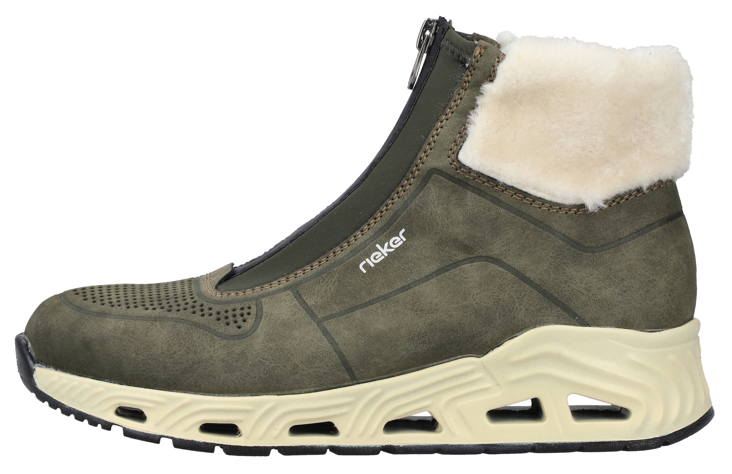 Rieker Sneaker, Freizeitschuh, Schlupfboots mit Vorder-Reissverschluss