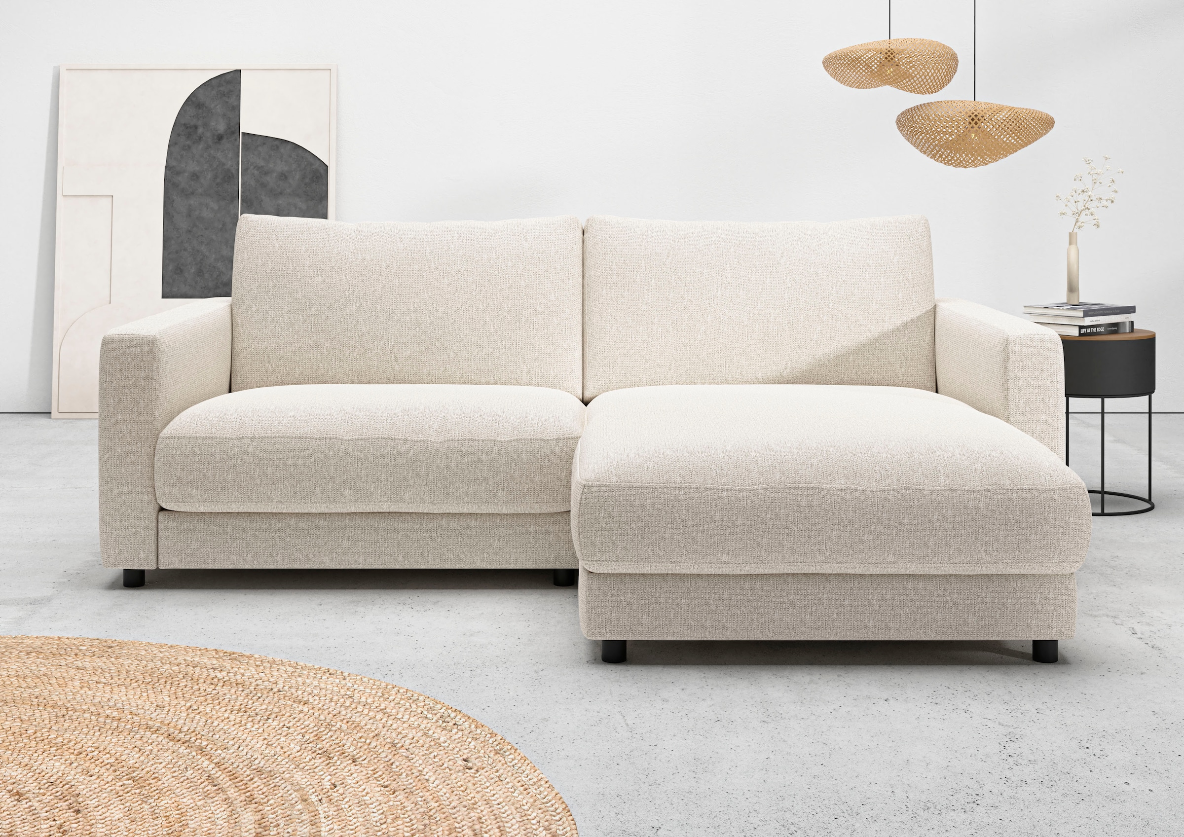 Image of Home affaire Ecksofa "Ecksofa Enisa II, L-Form, grosse Sitztiefe, Breite 226 cm" lose Sitz- & Rückenkissen, weicher Polsteraufbau, komfortabel & modern