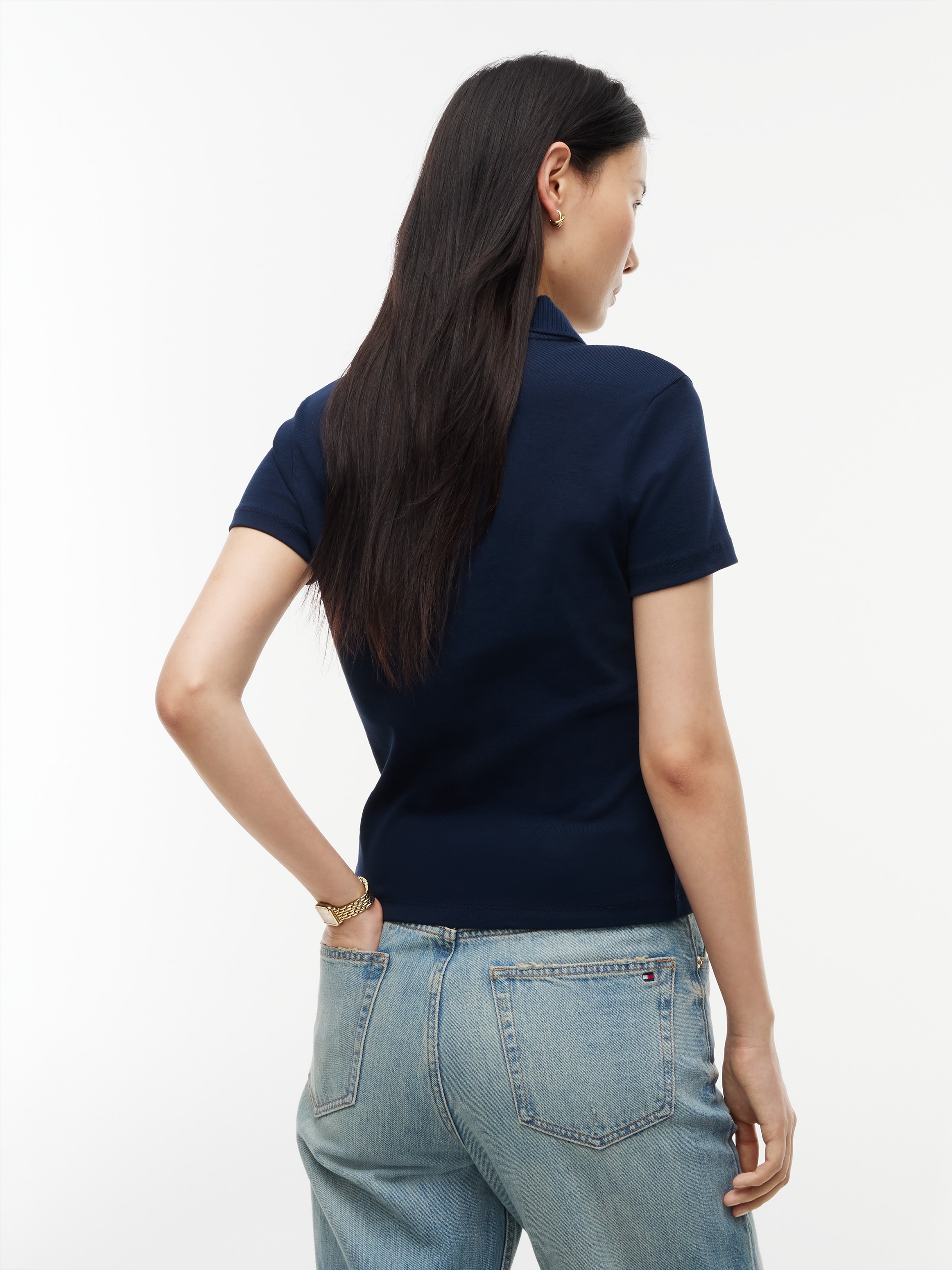 Tommy Hilfiger Poloshirt »GOLD BUTTON REG S/S POLO« Baumwolle