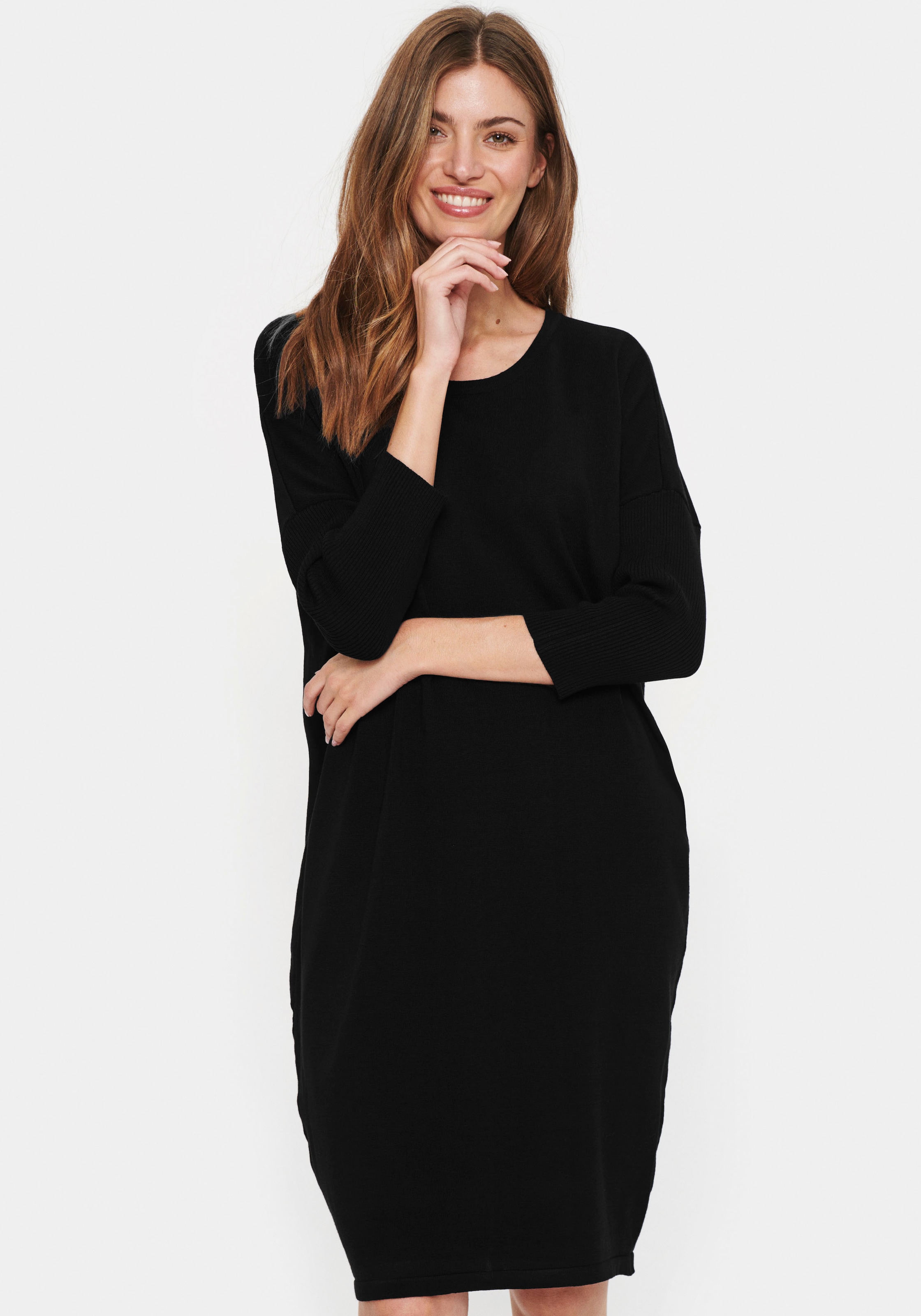 Image of Saint Tropez Strickkleid "MilaSZ R-N Dress" mit 3/4 Ärmel