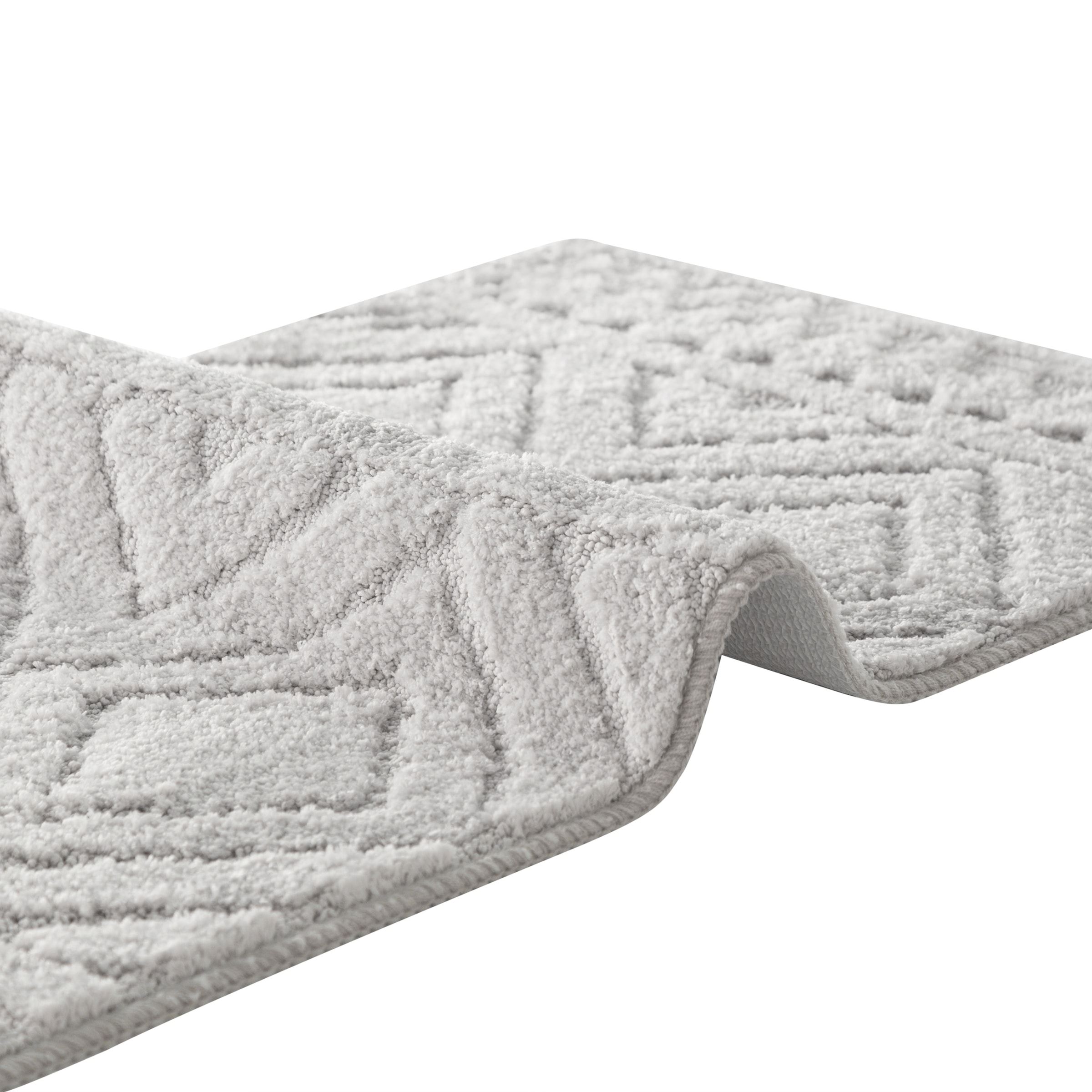 my home Badematte »Louvres, Badvorleger, Badezimmer Teppich, Duschvorleger«, rutschhemmend beschichtet, schnell trocknend, Badteppich, Uni Farben, Hoch-Tief Effekt, Boho-Style
