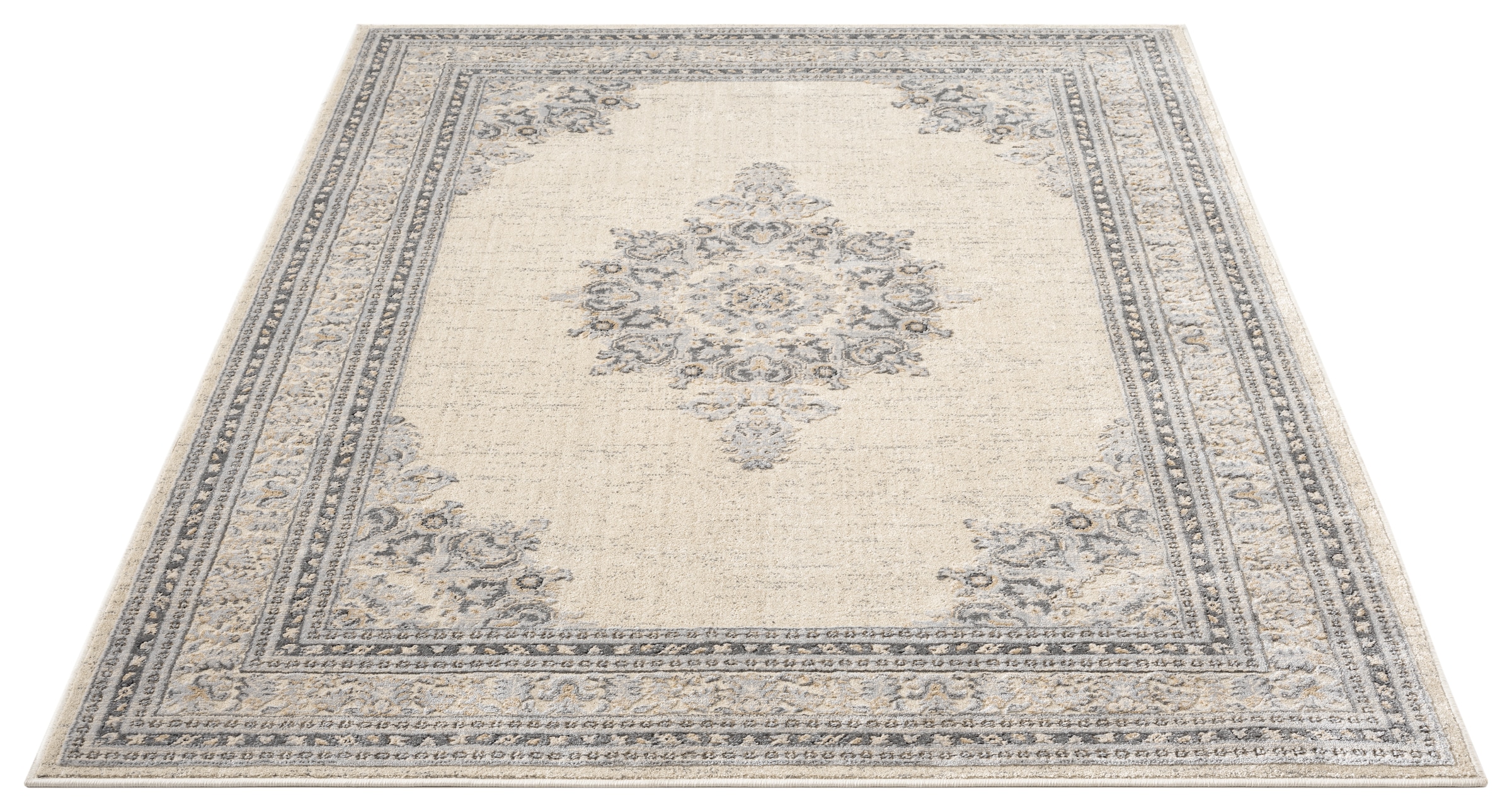 GOODproduct Teppich »Banli, Vintage-Look, Orient-Optik« rechteckig 9 mm Höhe dezenter Glanz, Schrumpf-Garn-Effekt, Vintage-Look, Orient-Optik