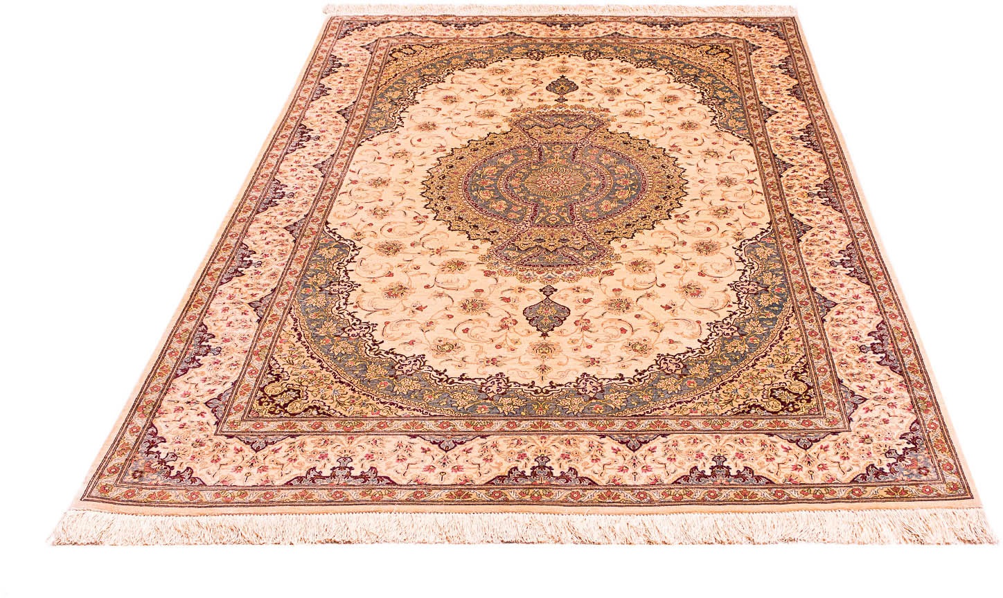 Image of morgenland Seidenteppich »Ghom - Seide Medaillon 210 x 130 cm«, rechteckig, 0,4 mm Höhe, Unikat mit Zertifikat bei Ackermann Versand Schweiz