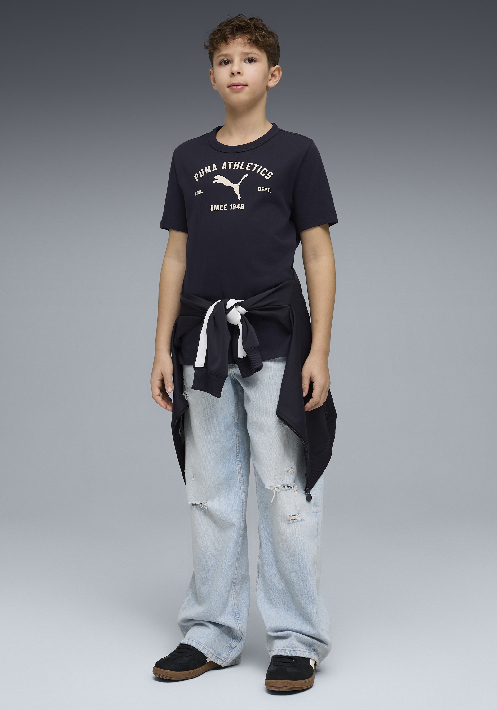 PUMA T-shirt »CLASS GRAPHIC TEE B« coupe régulière, manches courtes, col rond, pour adolescents