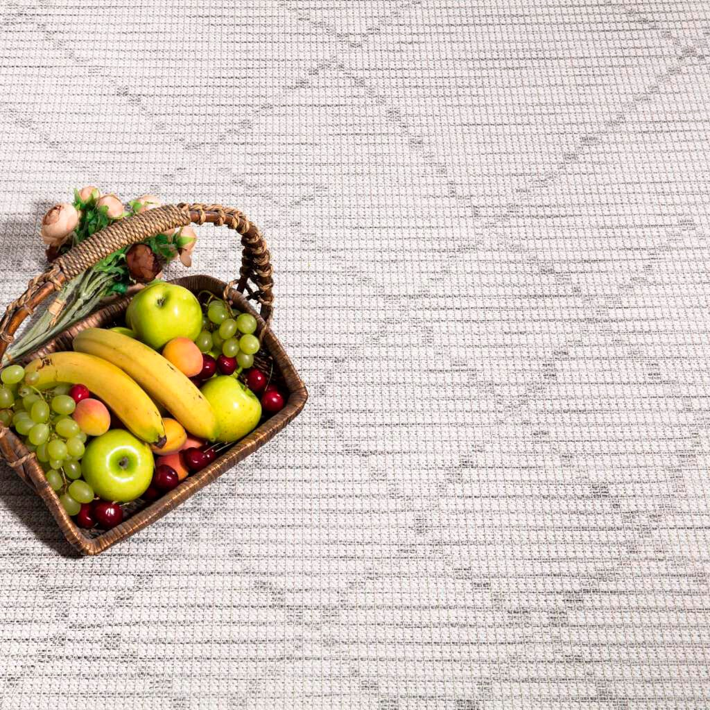 Carpet City Outdoorteppich »PALM3526« rund 5 mm Höhe Wetterfest & UV-beständig, für Balkon, Terrasse, Küche, flach gewebt