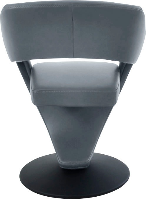 K+W Komfort & Wohnen Chaise pivotante »Kansas« () fauteuil pivotant en cuir design avec grand confort d’assise, plateau tournant noir