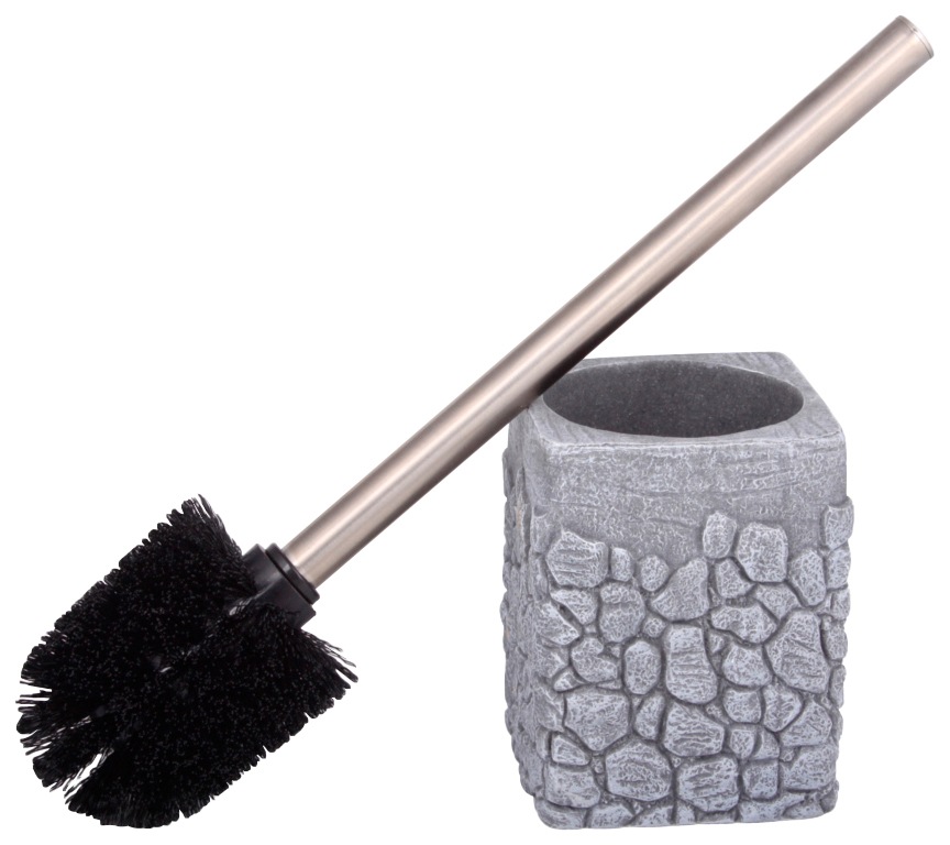 Sanilo WC-Garnitur »Grey Stone« aus Edelstahl | Polyresin (Kunststein)