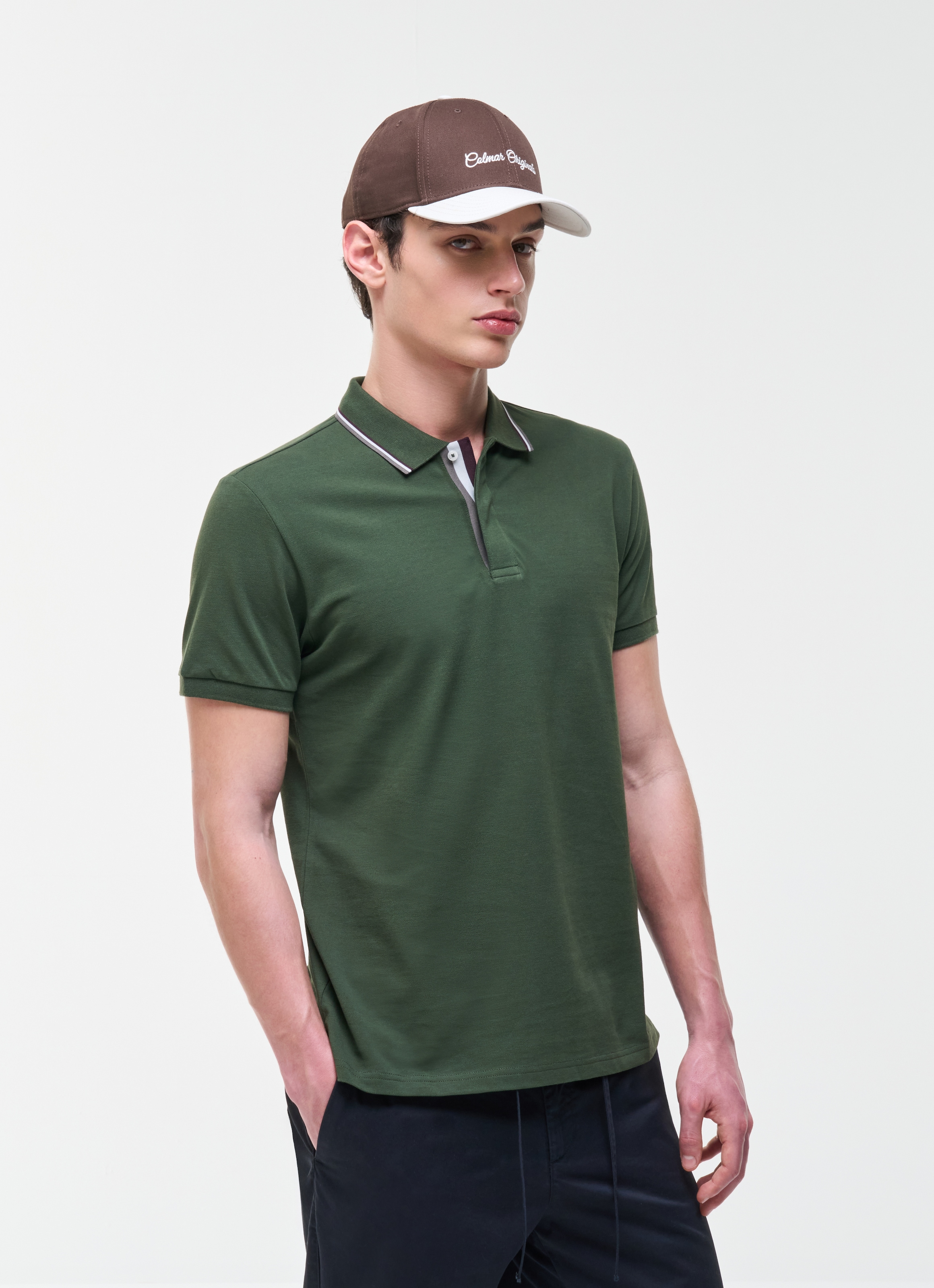 Colmar Poloshirt »MENS KNITTED SHIRT« aus Baumwolle, verdeckte Knopfleiste, regular fit