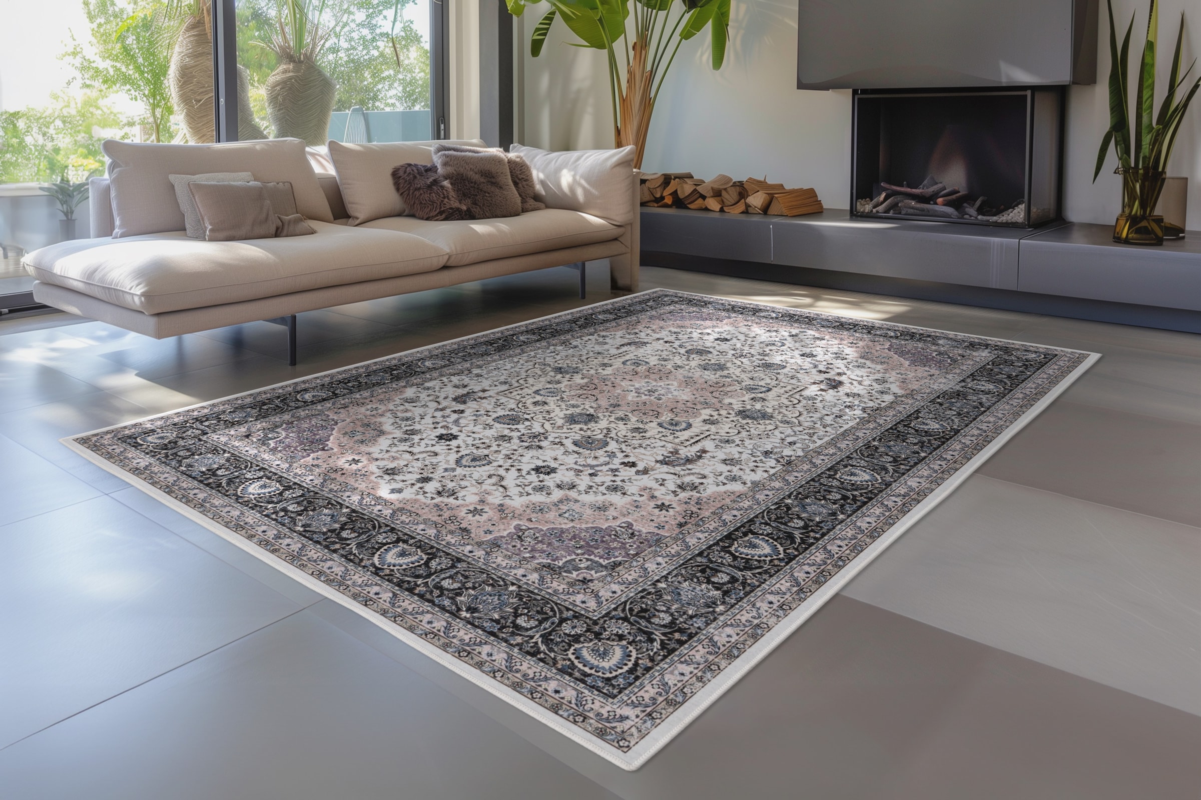 Image of Kayoom Teppich "Rocks 425" rechteckig 6 mm Höhe Kurzflor, Orient Optik, Wohnzimmer