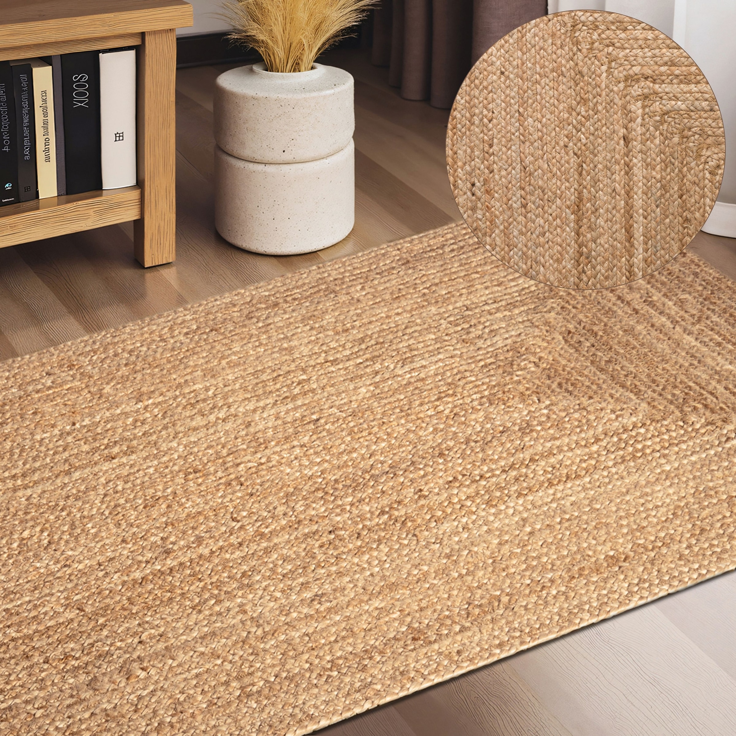 Image of HANSE Home Teppich "Juteteppich Teppich Juno" rechteckig 9 mm Höhe Jute, Shape, Handgemacht, Wohnzimmerteppich, Naturteppich, Wohnzimmer