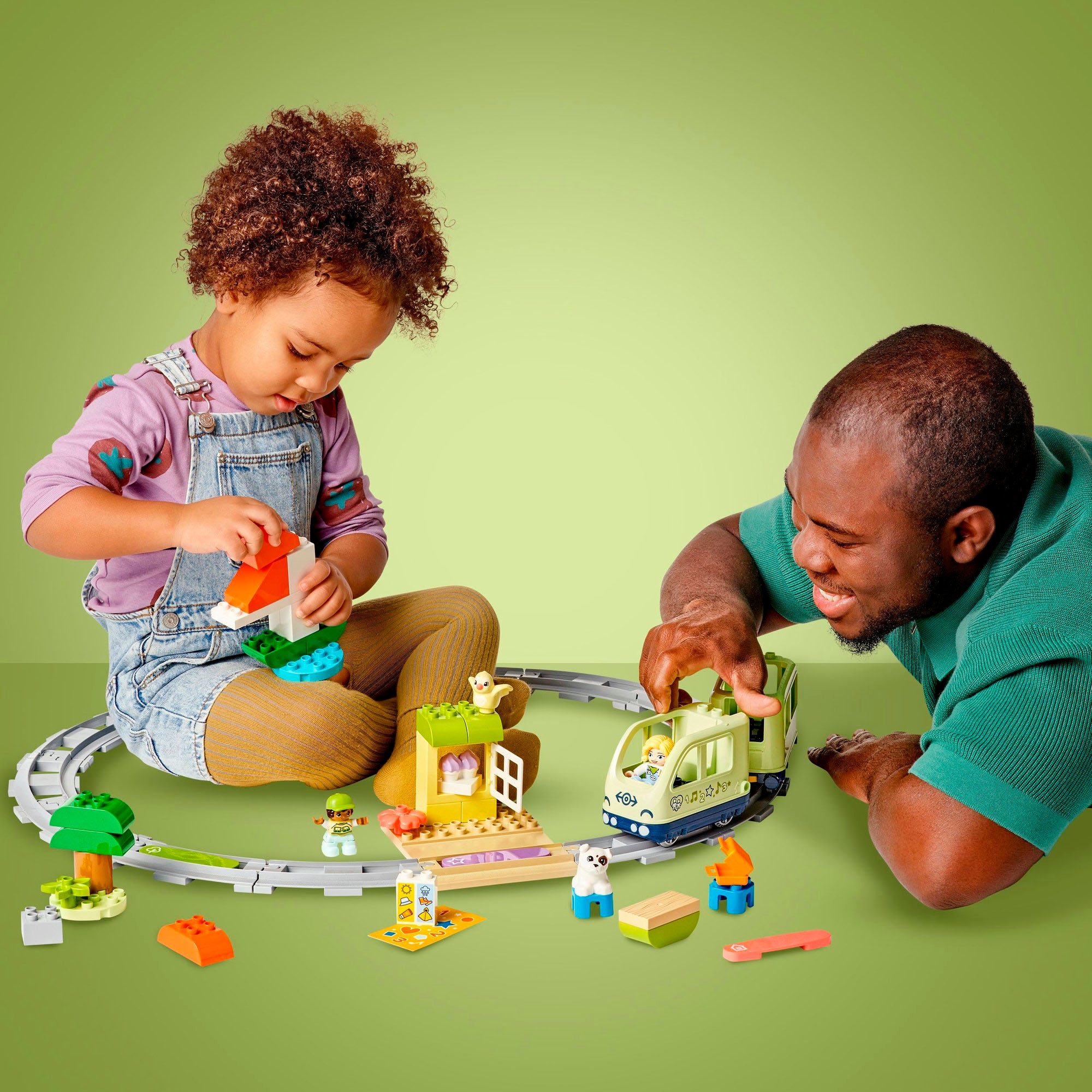 LEGO® Konstruktionsspielsteine »Interaktive Abenteuer-Eisenbahn (10427), LEGO DUPLO Town« mit Licht und Sound; Made in Europe