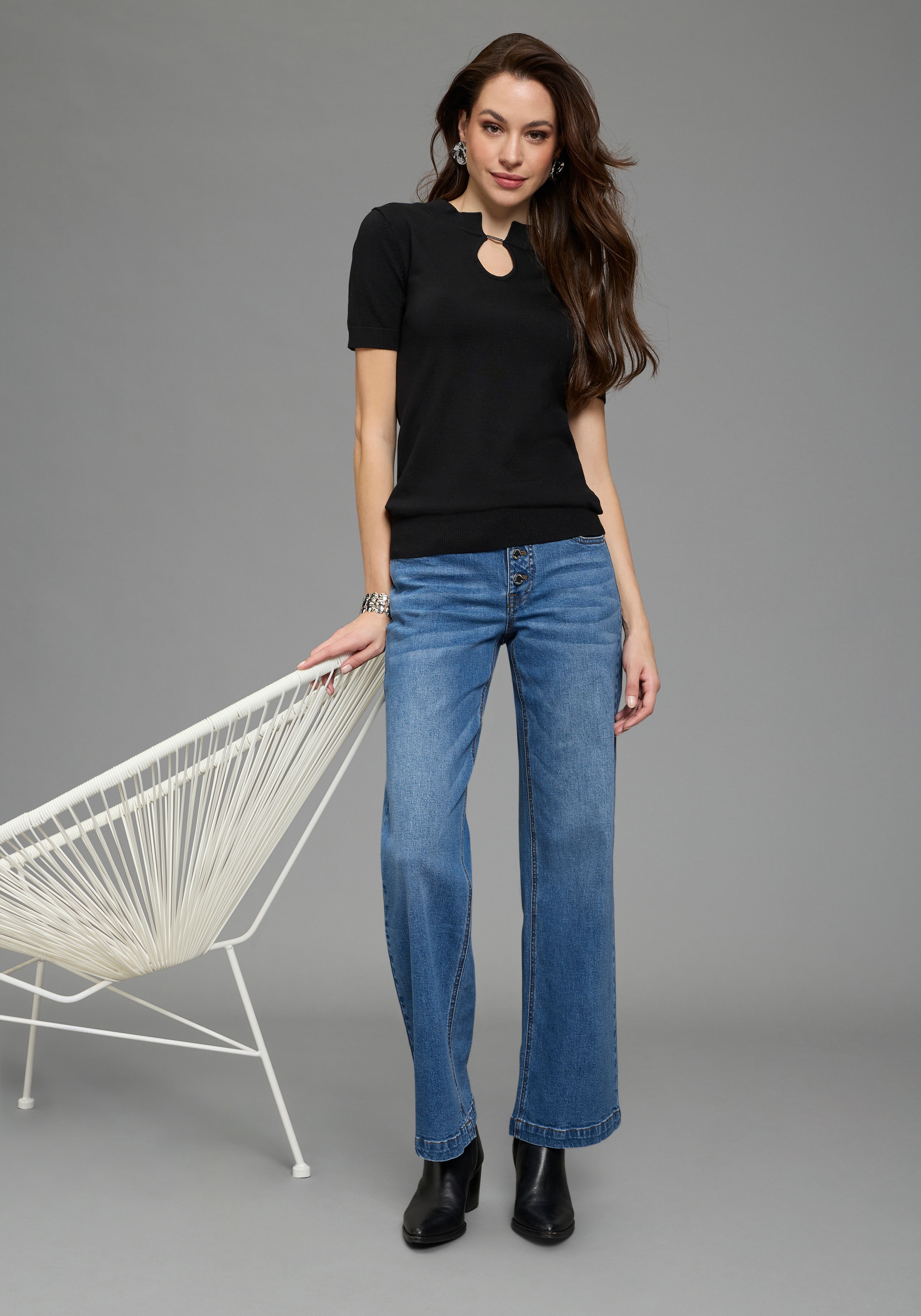 Bruno Banani Pull à manches courtes Cut-Out