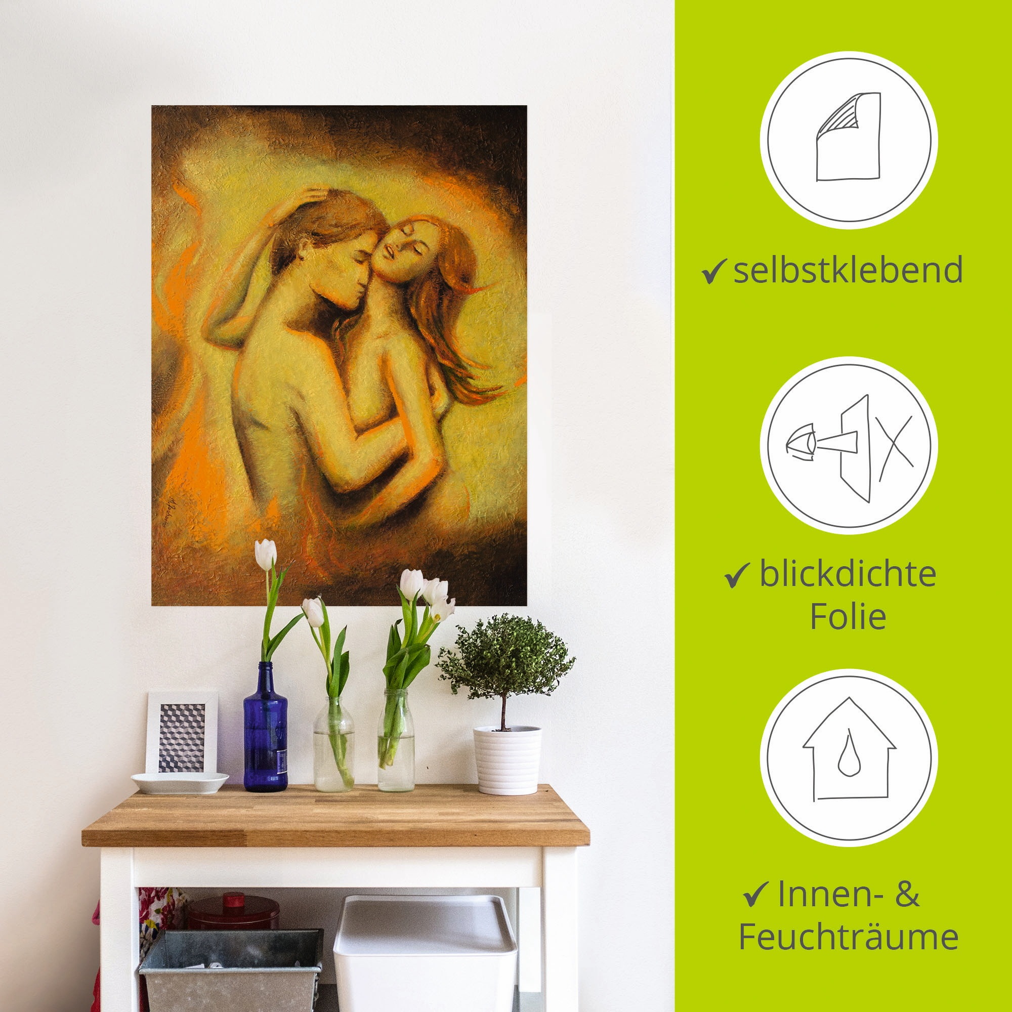 Artland Wandbild »Liebesrausch - erotische Malerei«, Paar, (1 St.), als Poster, Wandaufkleber in verschied. Grössen