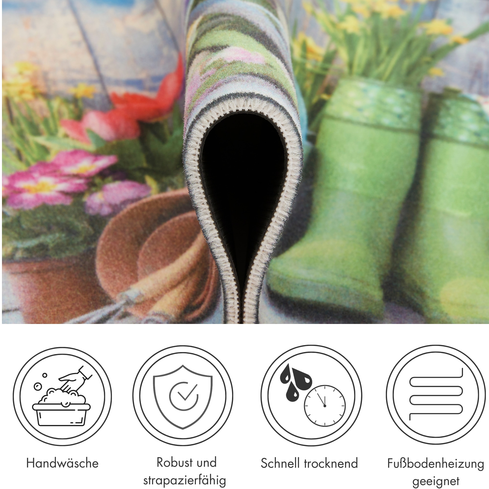 Andiamo Fussmatte »Modern«, rechteckig, 6,5 mm Höhe, Schmutzfangmatte, bedruckt, diverse Motive, In- und Outdoor geeignet