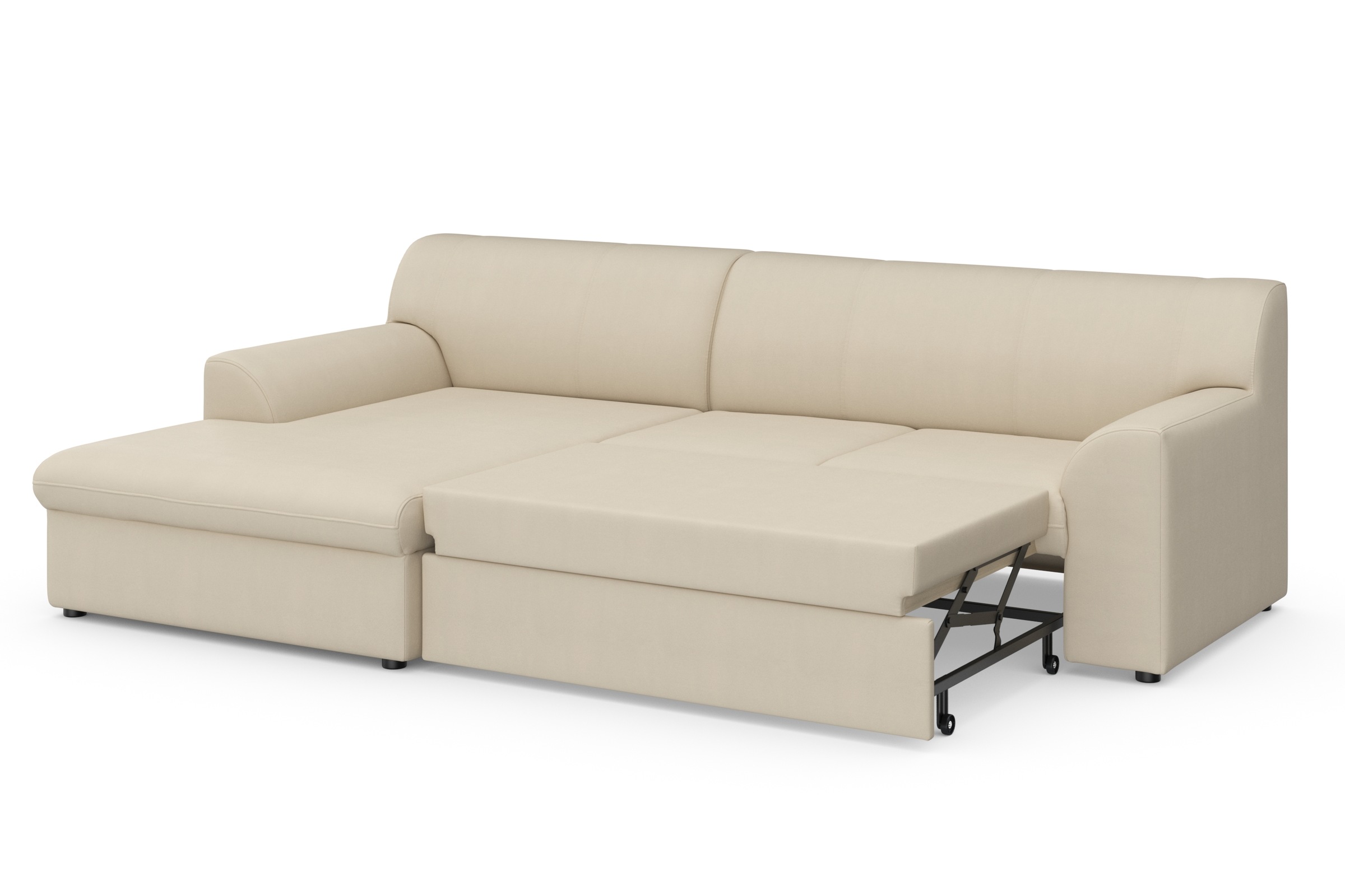 DOMO collection Ecksofa »Topper, elegant und zeitlos, kompaktes Stellmass 245/155cm, L-Form«, mit Recamiere, wahlweise mit Schlaffunktion