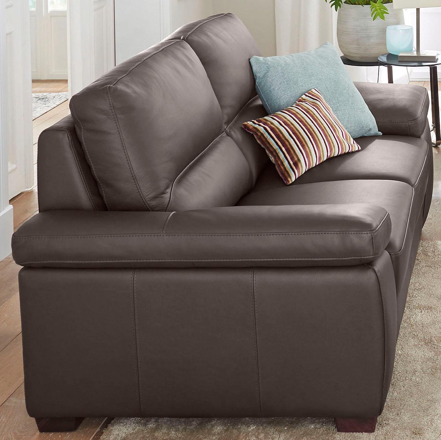 CALIA ITALIA Polstergarnitur »Gaia, hochwertige Garnitur aus 2-Sitzer und 3-Sitzer, edles Design«, (Set, 2 tlg.), Ledergarnitur, in zwei hochwertigen Lederqualitäten