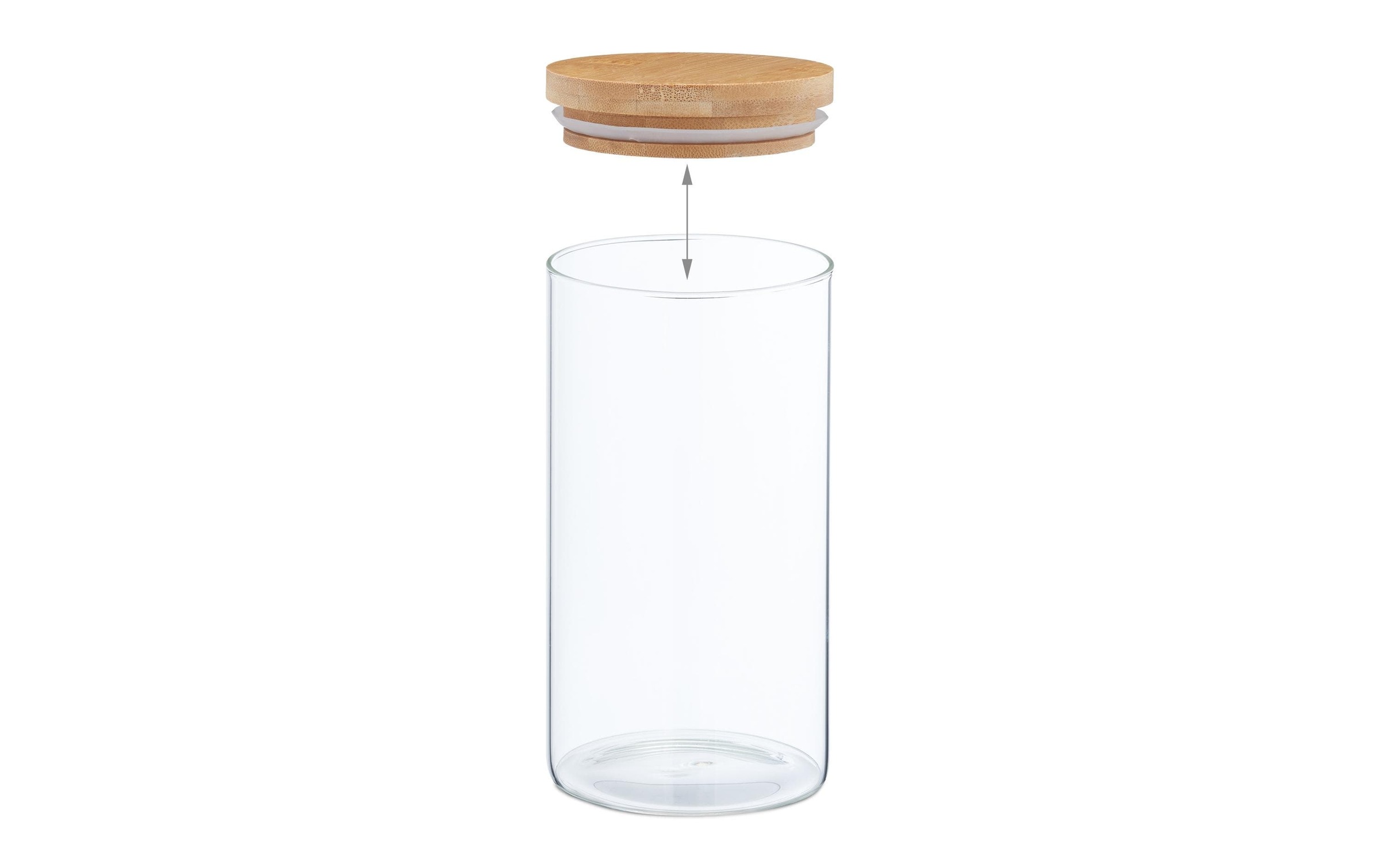 relaxdays Bocal à provisions »1 l« compatible lave-vaisselle
