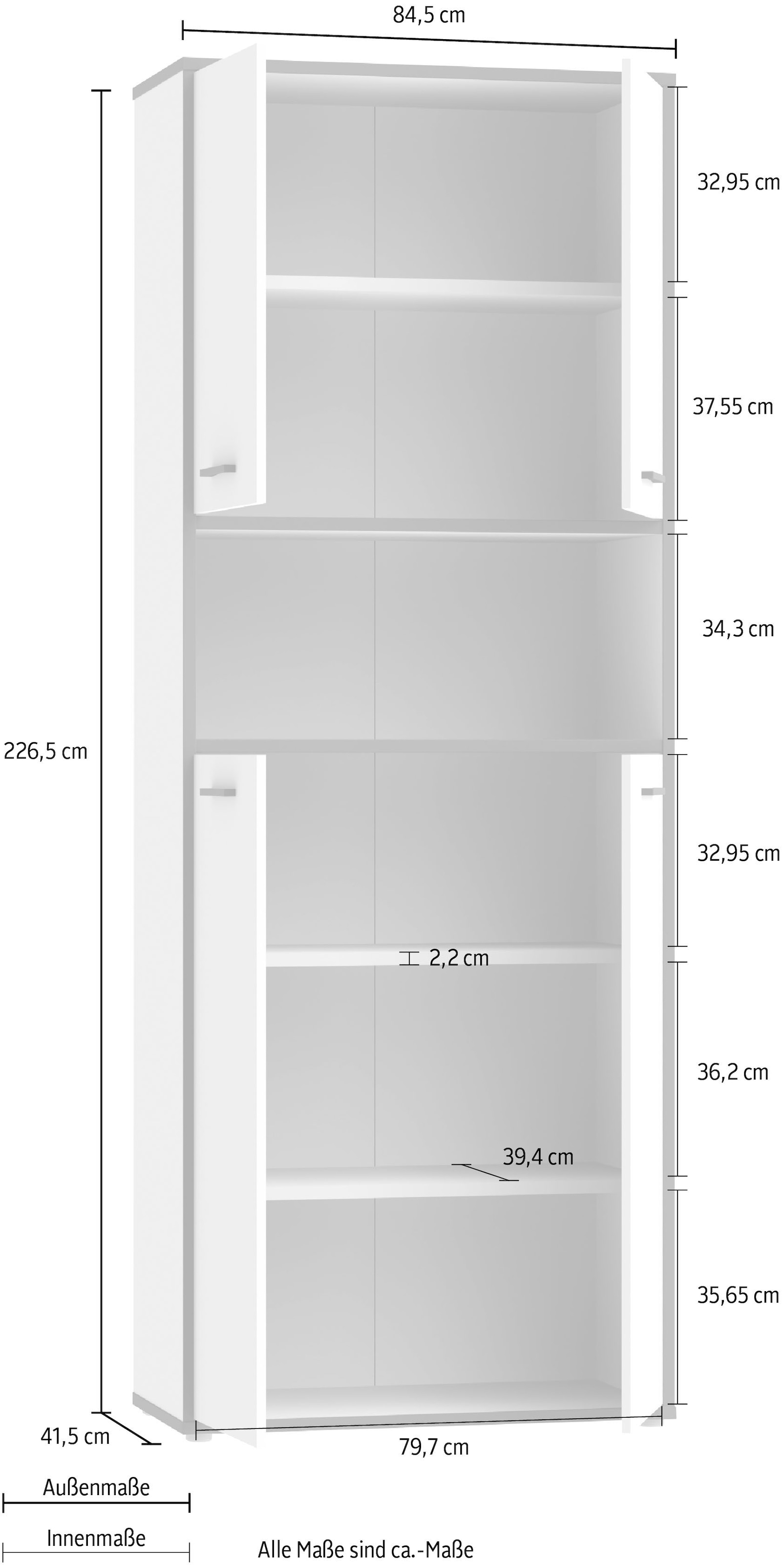 FORTE Aktenregal »Keflav« Breite 84,5 cm