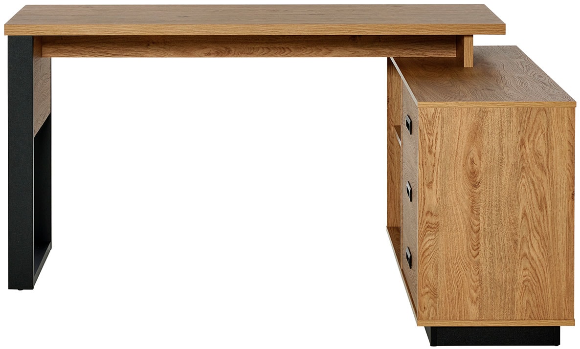 Jahnke Bureau d'angle »RIVA C 150 E« 1 cuis tlg. montage réversible, espace de rangement & passage de câbles, largeur 150 cm