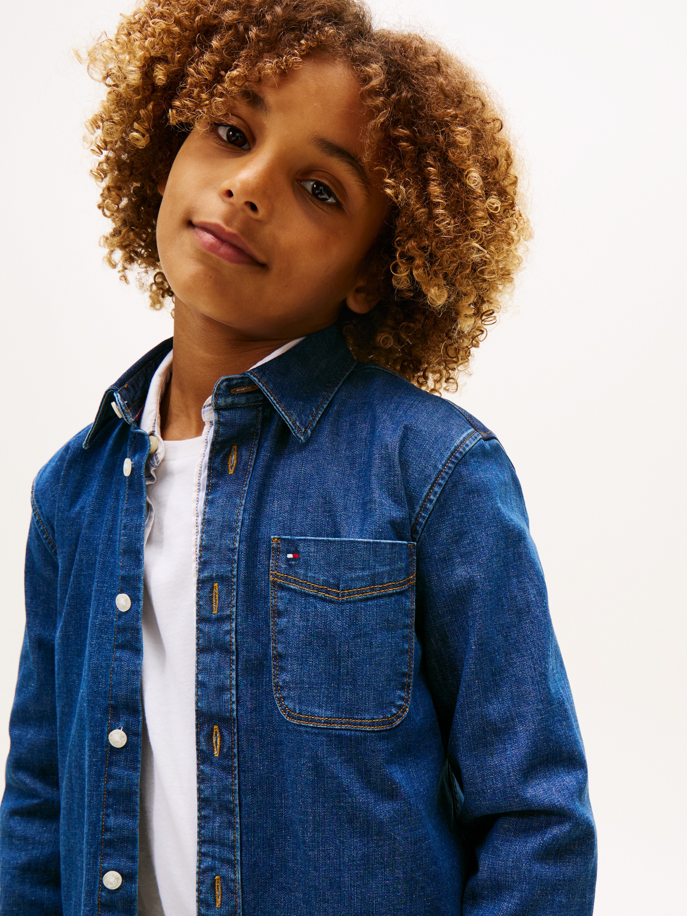 Tommy Hilfiger Chemise en jean »RELAXED DENIM SHIRT« Regular fit, für Kinder bis 16 Jahre
