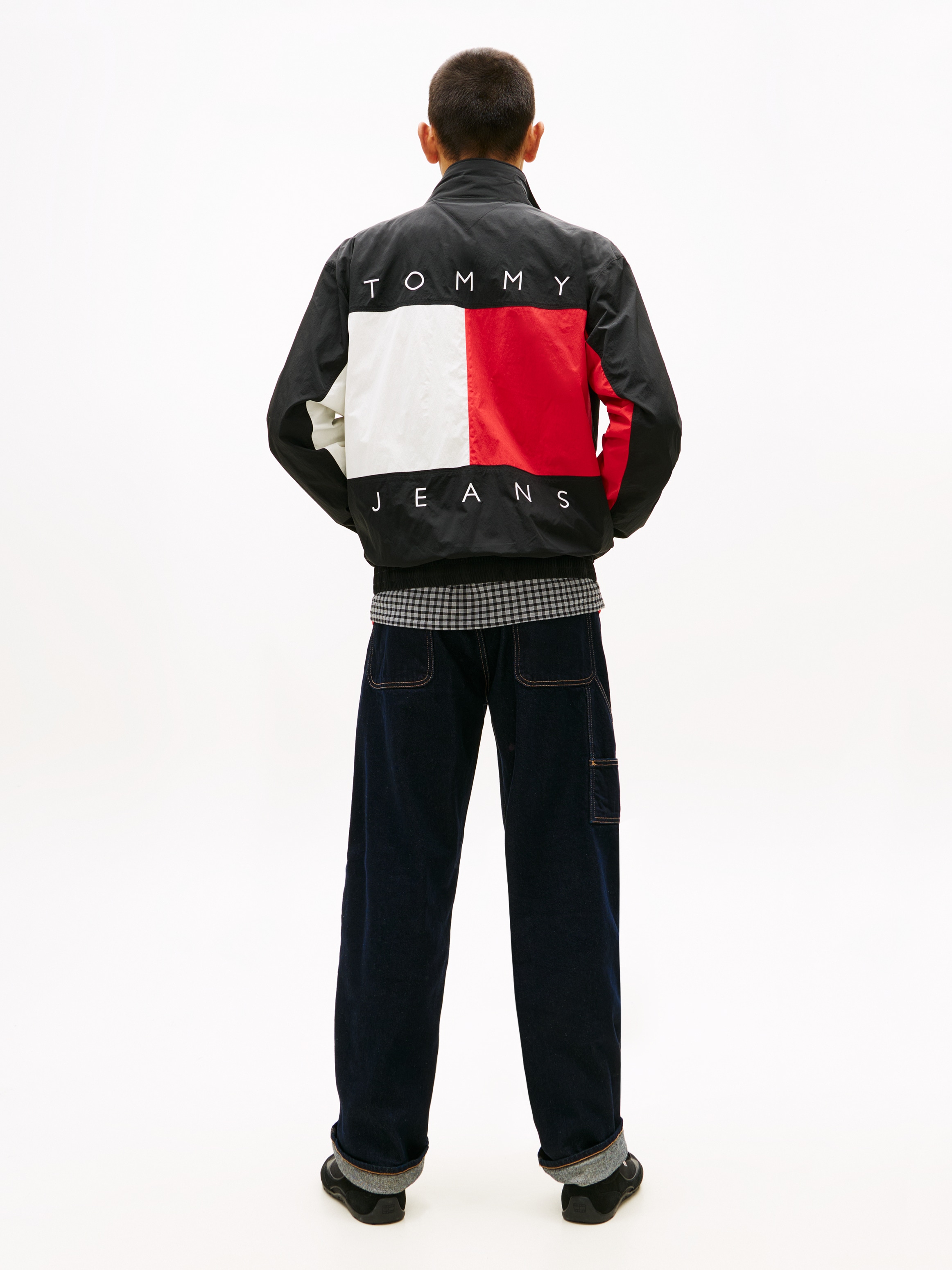 Tommy Jeans Windbreaker »TJM HERITAGE FLAG« ohne Kapuze Regular fit mit Stehkragen und Markenprint