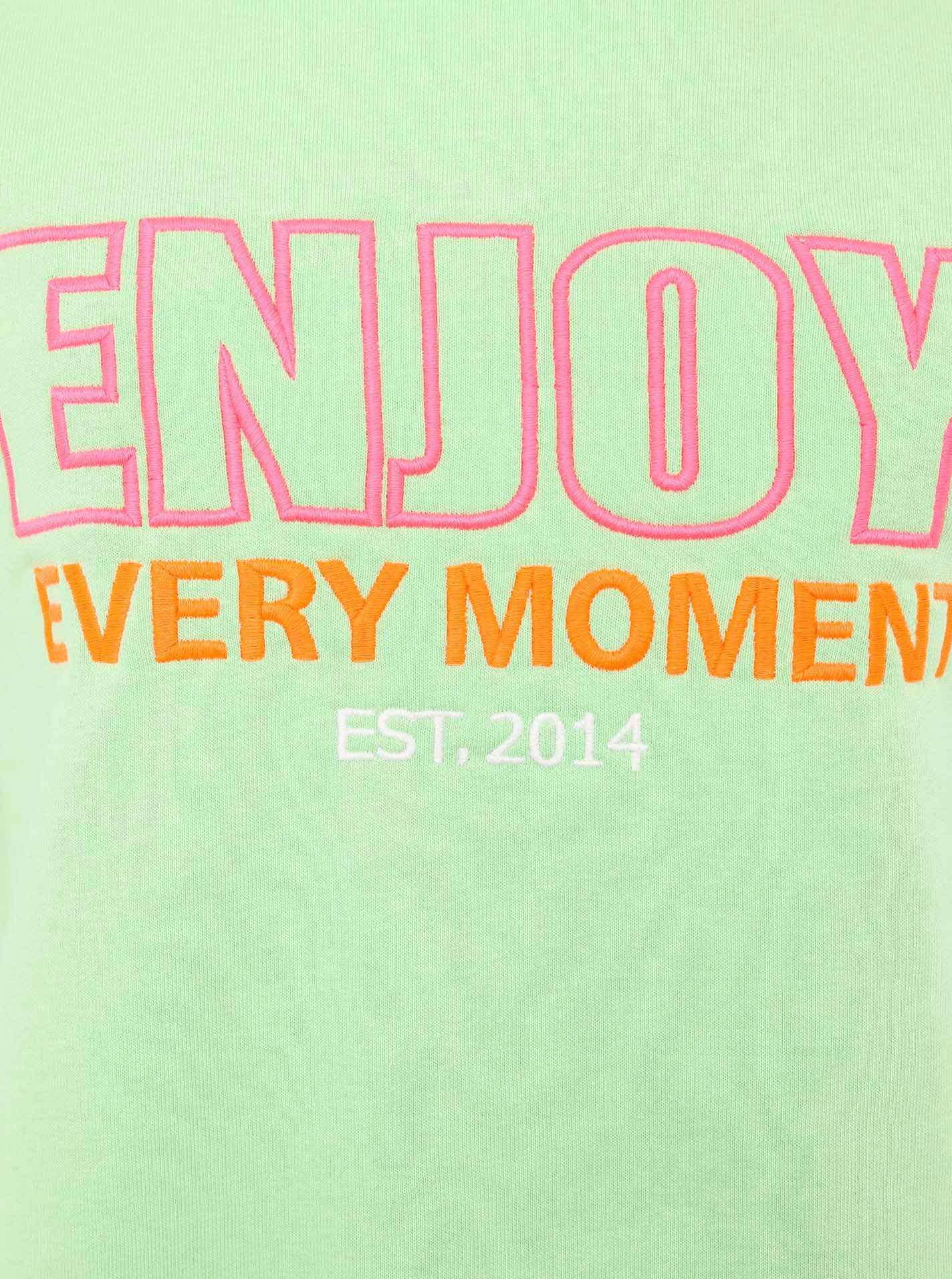 Zwillingsherz Sweatshirt »"Enjoy"«, mit Used-Look Kanten und Stickerei
