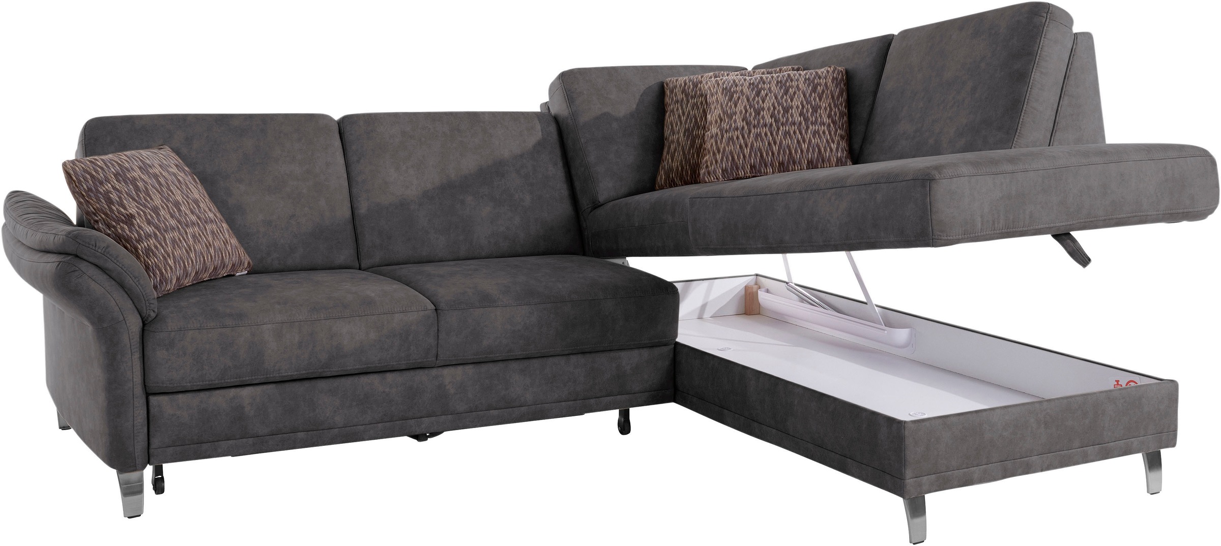 sit&more Ecksofa »Clio L-Form«, wahlweise mit Bettfunktion und Bettkasten, inklusive Federkern