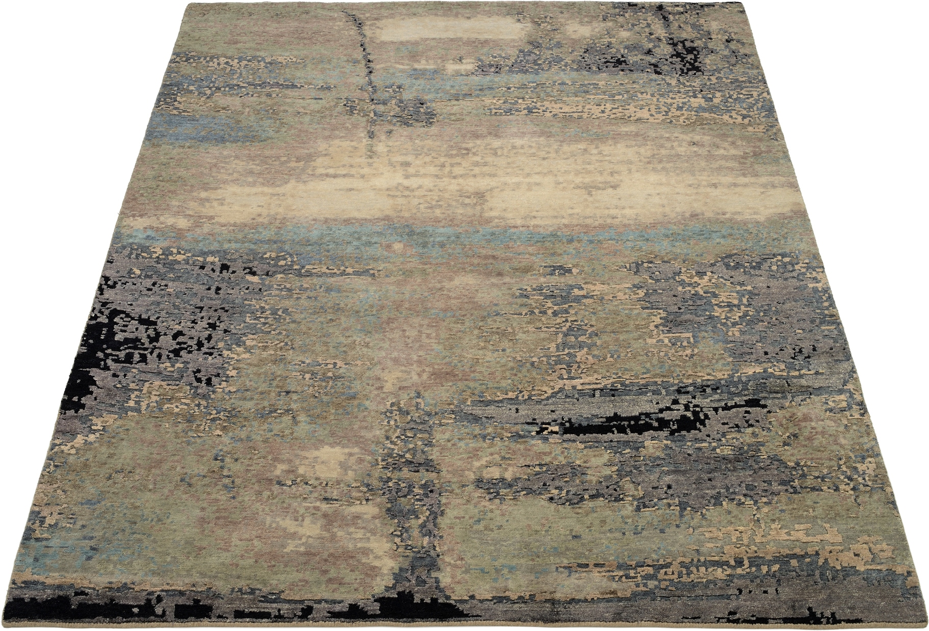 OCI DIE TEPPICHMARKE Teppich »PHENOM MARBELLA« rechteckig 10 mm Höhe handgeknüpfter Designer Teppich Naturfaser Kurzflor